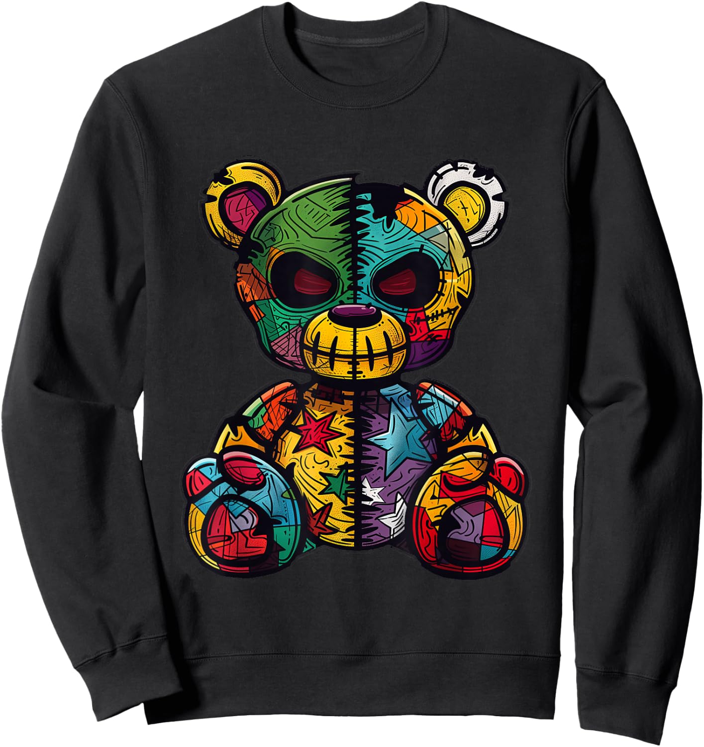 Twisted Teddy Bear - Cute Horror Sweatshirt - Sweatshirt | Black