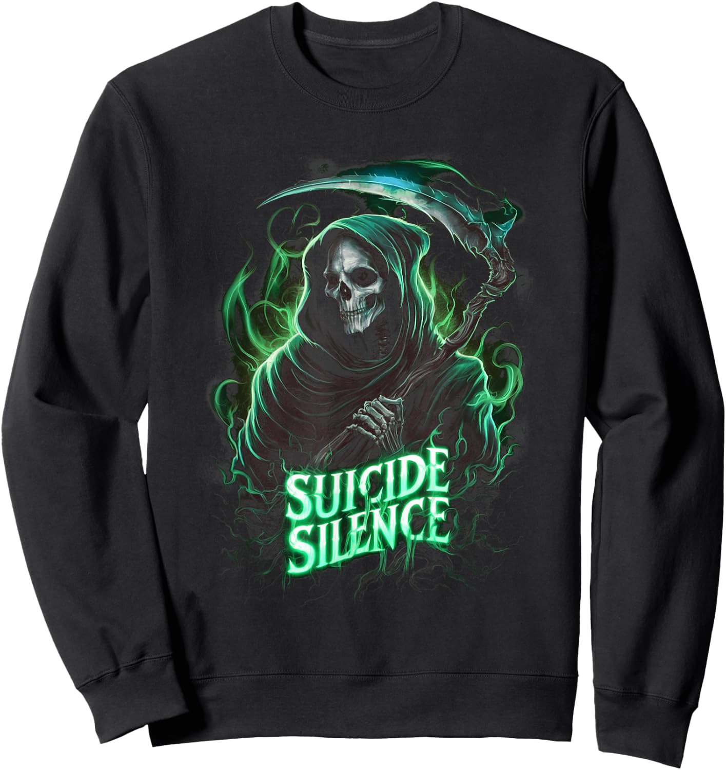 Suicide Silence Grim Reaper Occult Gothic Horror Sweatshirt - Sweatshirt | Black