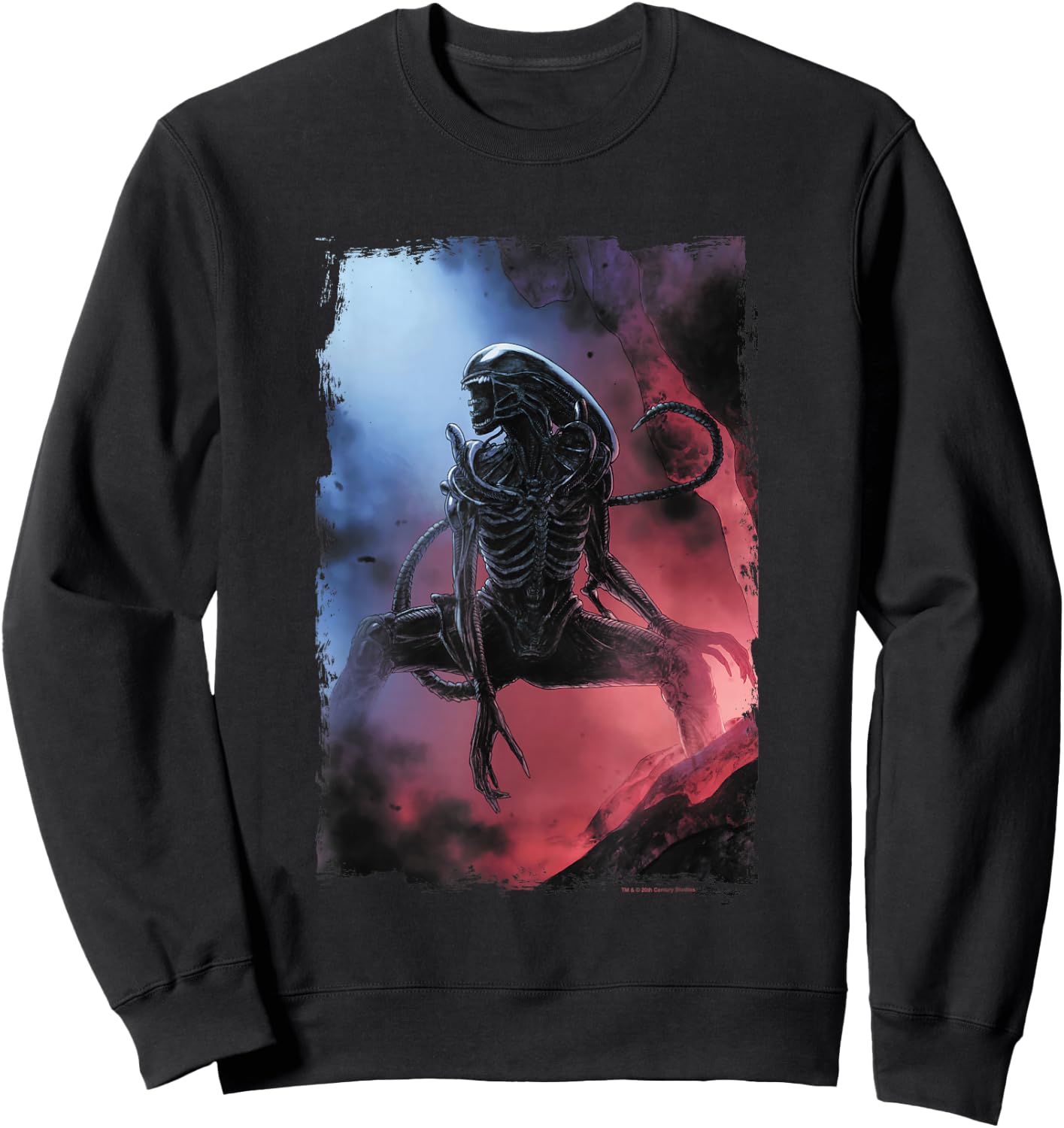 Aliens Iconic Dangerous Xenomorph Roar Big Chest Poster Sweatshirt - Sweatshirt | Black