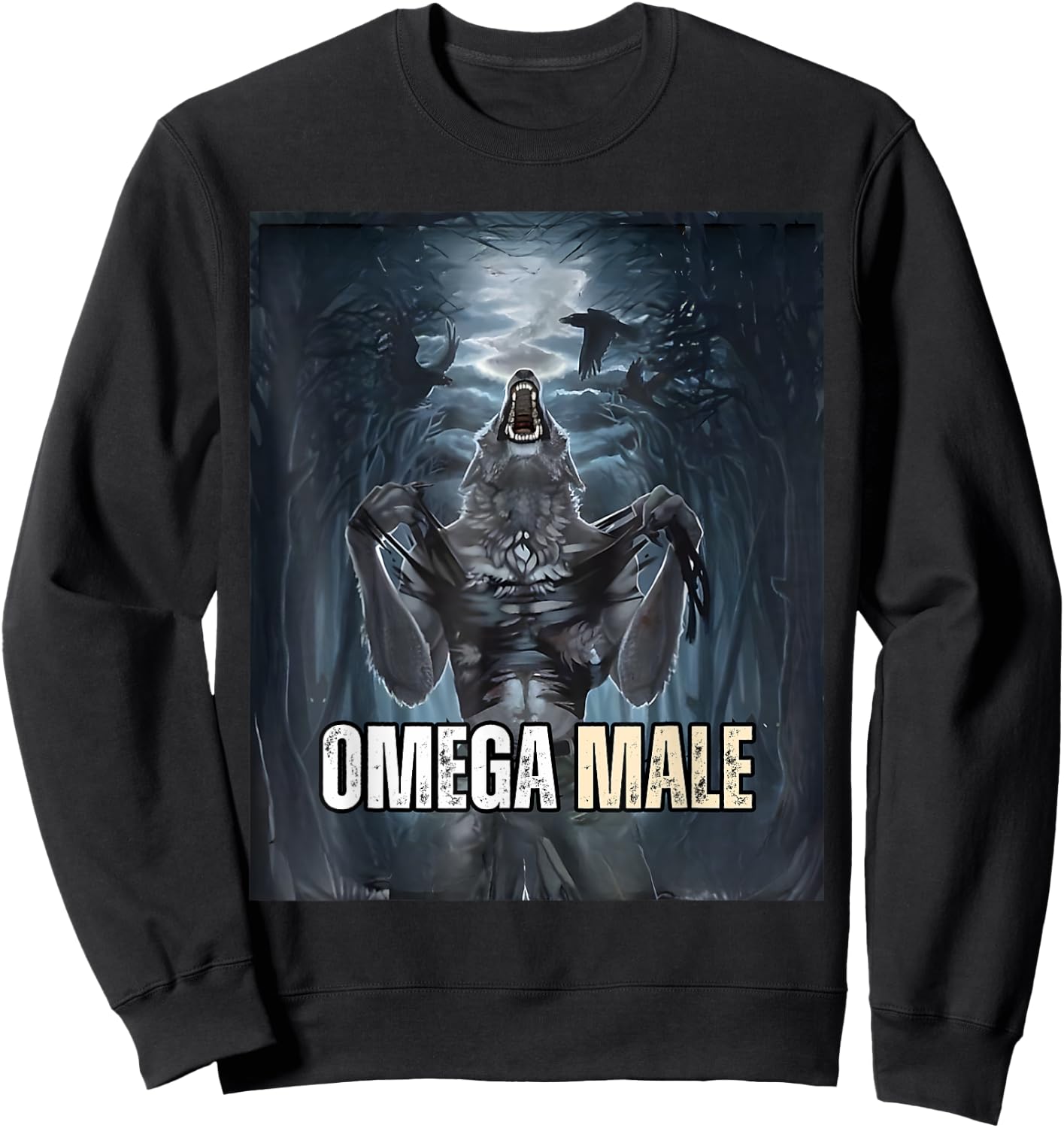 Omega Male Wolf Sweatshirt - Sweatshirt | Black