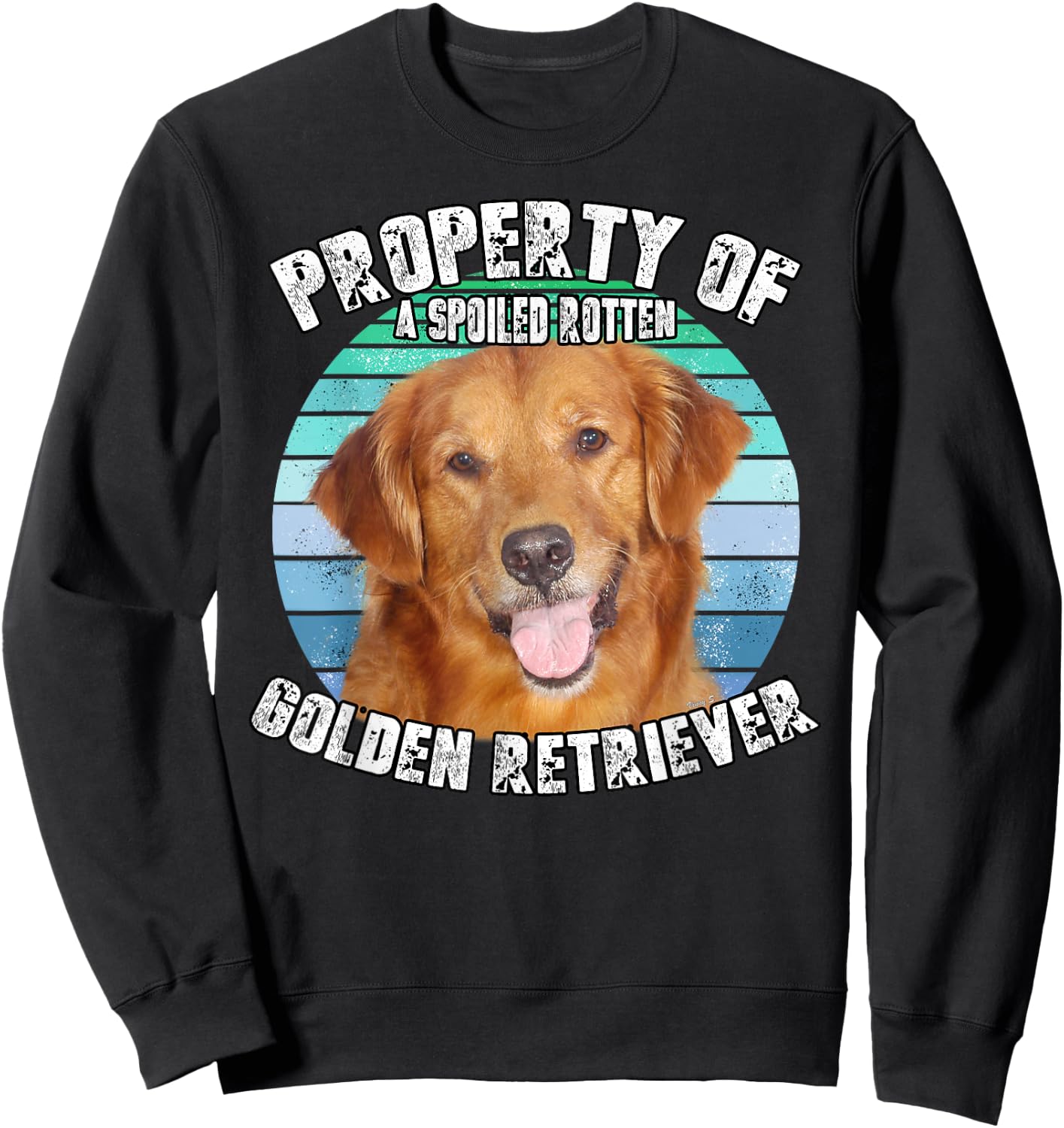 Golden Retriever Retro Property Of Sweatshirt - Sweatshirt | Black