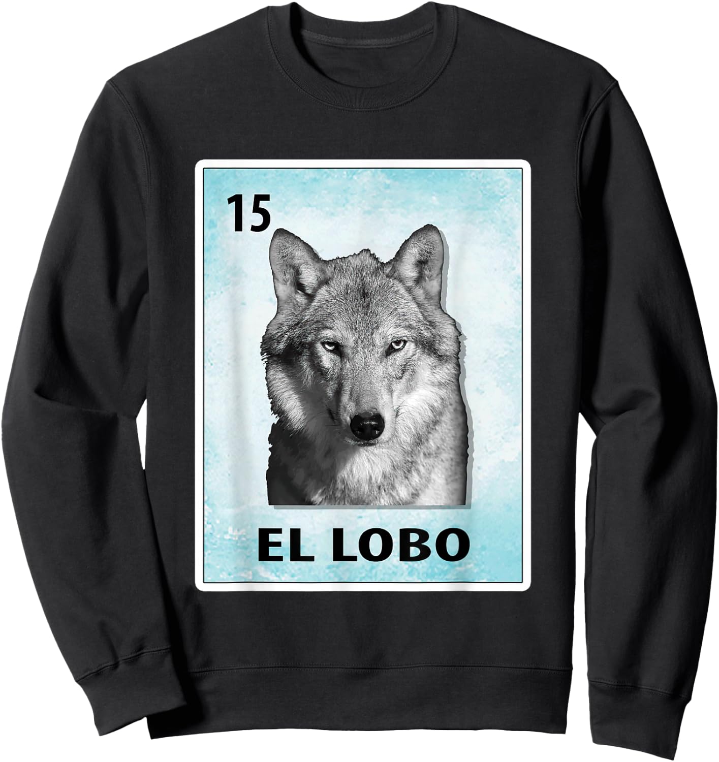 El Lobo Mexican Wolf Cards Sweatshirt - Sweatshirt | Black