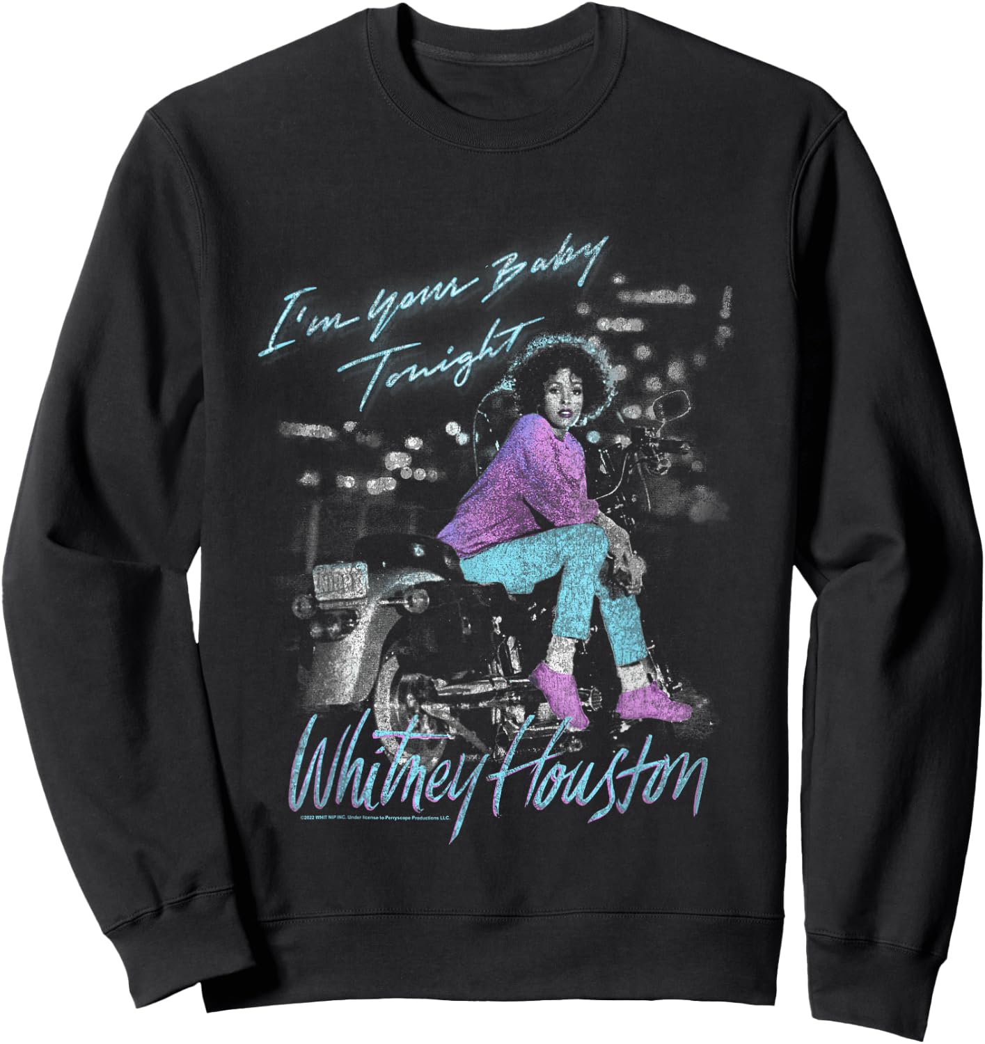 Whitney Houston Baby Tonight Sweatshirt - Sweatshirt | Black