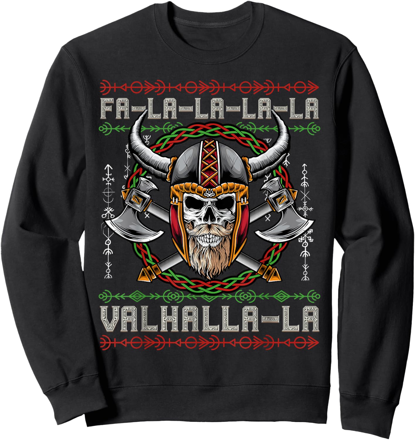 Celtic Knots - Pagan Christmas - Viking Nordic Valhalla Sweatshirt - Sweatshirt | Black