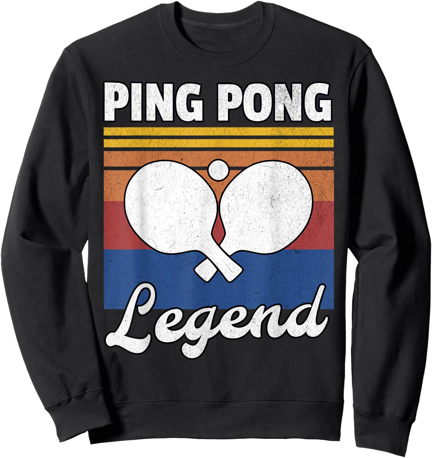 Retro Ping Pong Legend Ping Pong Sweatshirt - Sweatshirt | Black
