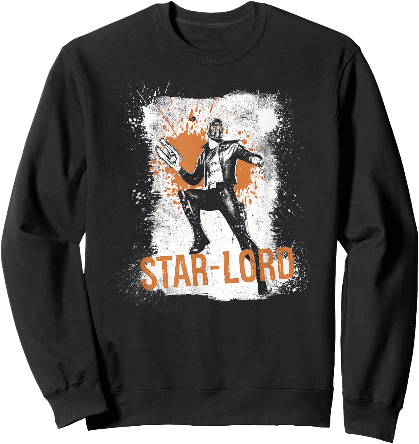 Marvel Guardians of The Galaxy Star-Lord Splatter Logo Sweatshirt - Sweatshirt | Black