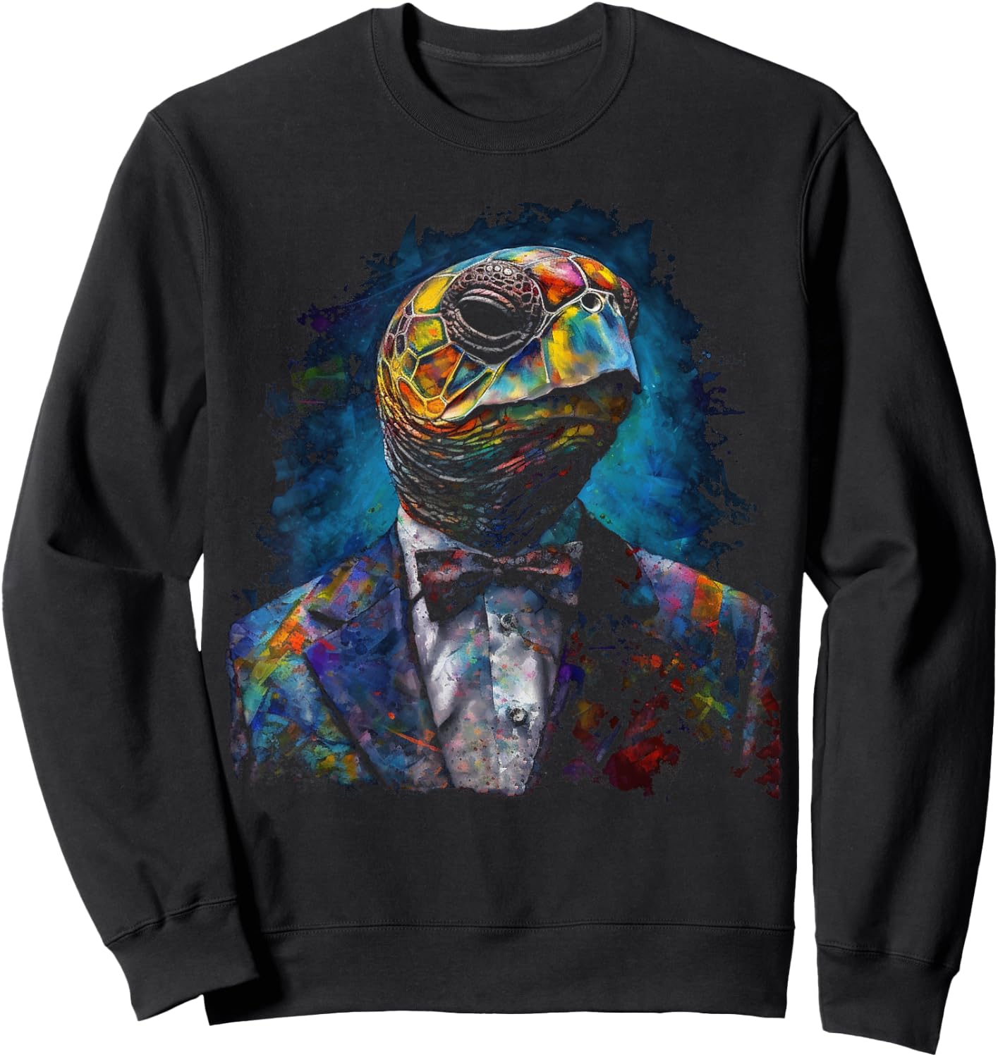 Turtle Artwork - Animal Art Turtle Sweatshirt - Sweatshirt | Black
