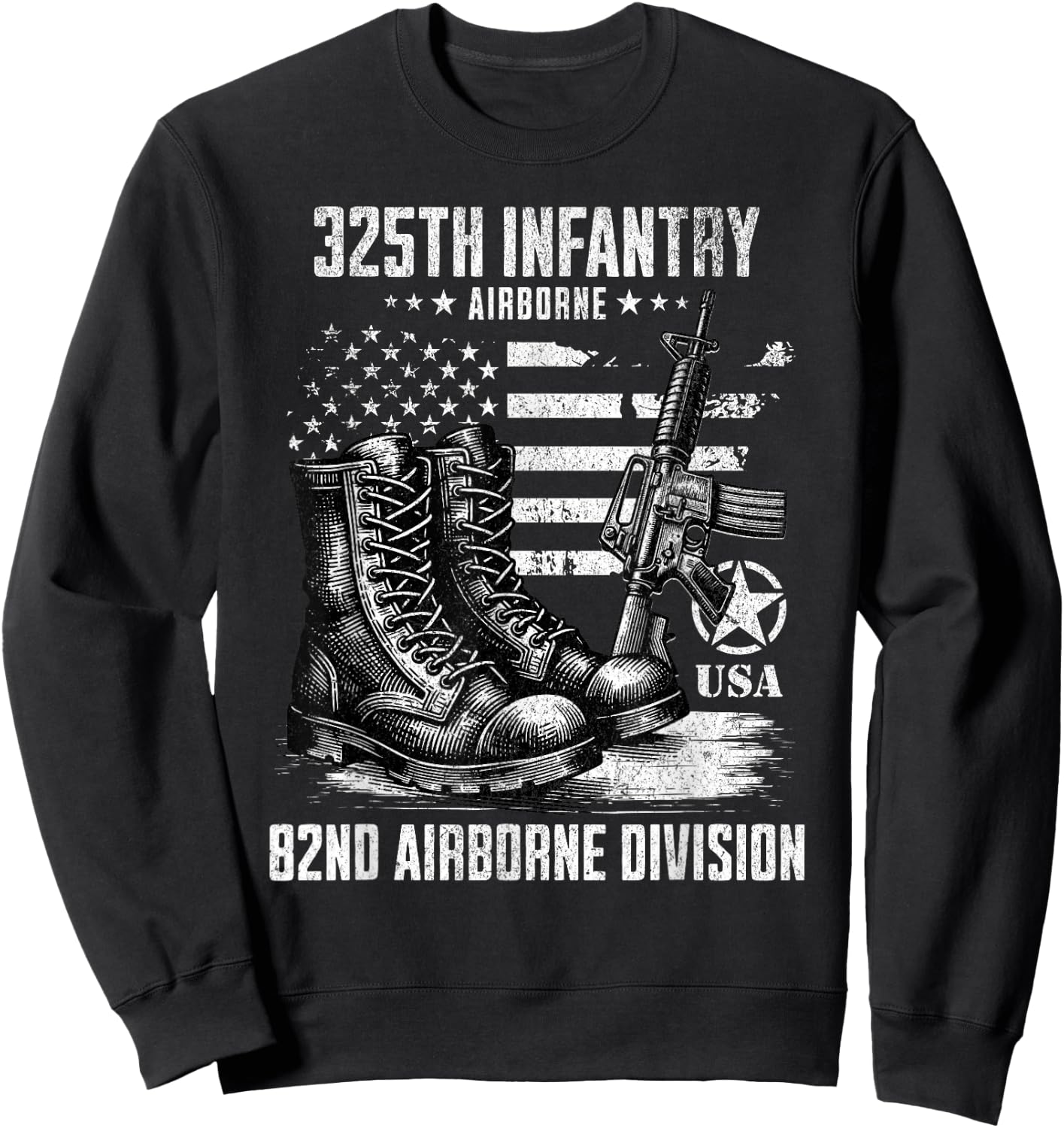 325th Infantry Regiment 82nd Airborne Division Veteran Sweatshirt - Sweatshirt | Black