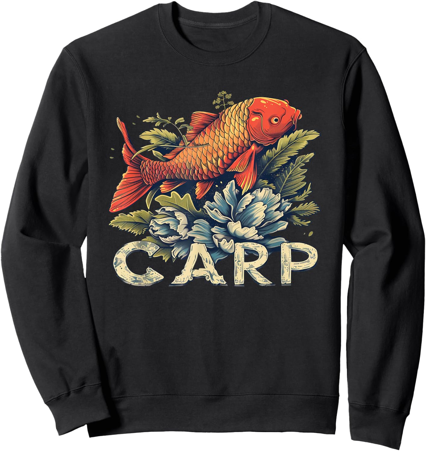 Cool Fishing Season with this Carp Costume Sweatshirt - Sweatshirt | Black