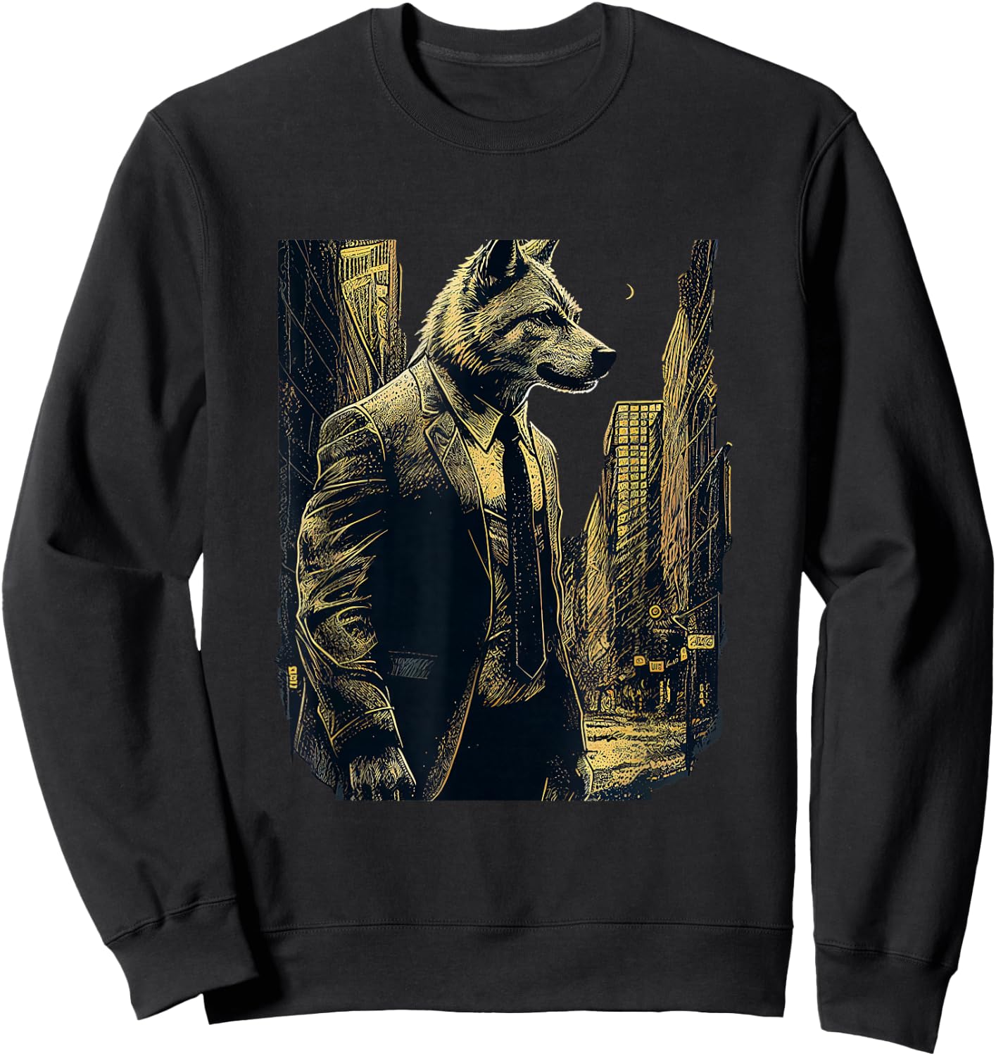 Wallstreet Wolf Sweatshirt - Sweatshirt | Black