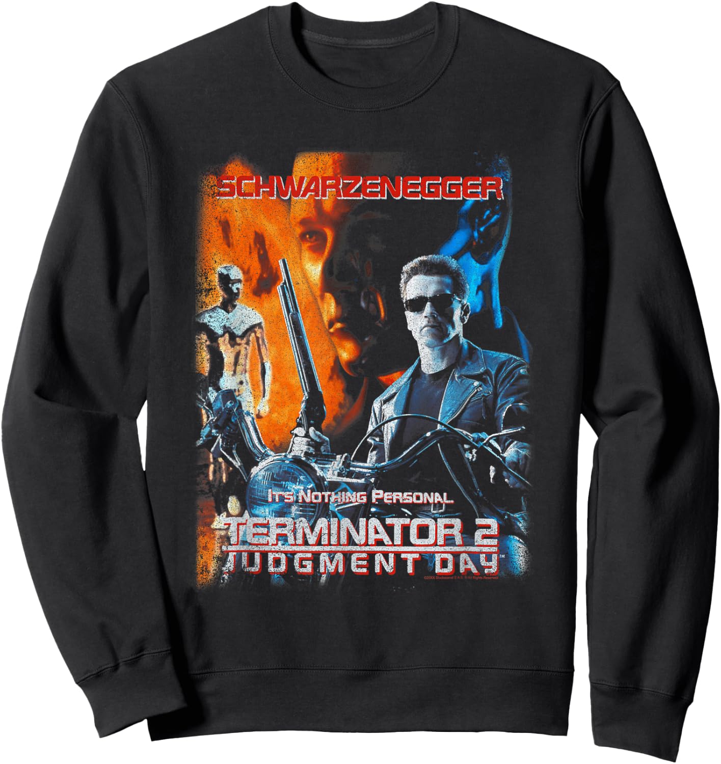 Terminator 2 Arnold Schwarzenegger Movie Sweatshirt - Sweatshirt | Black