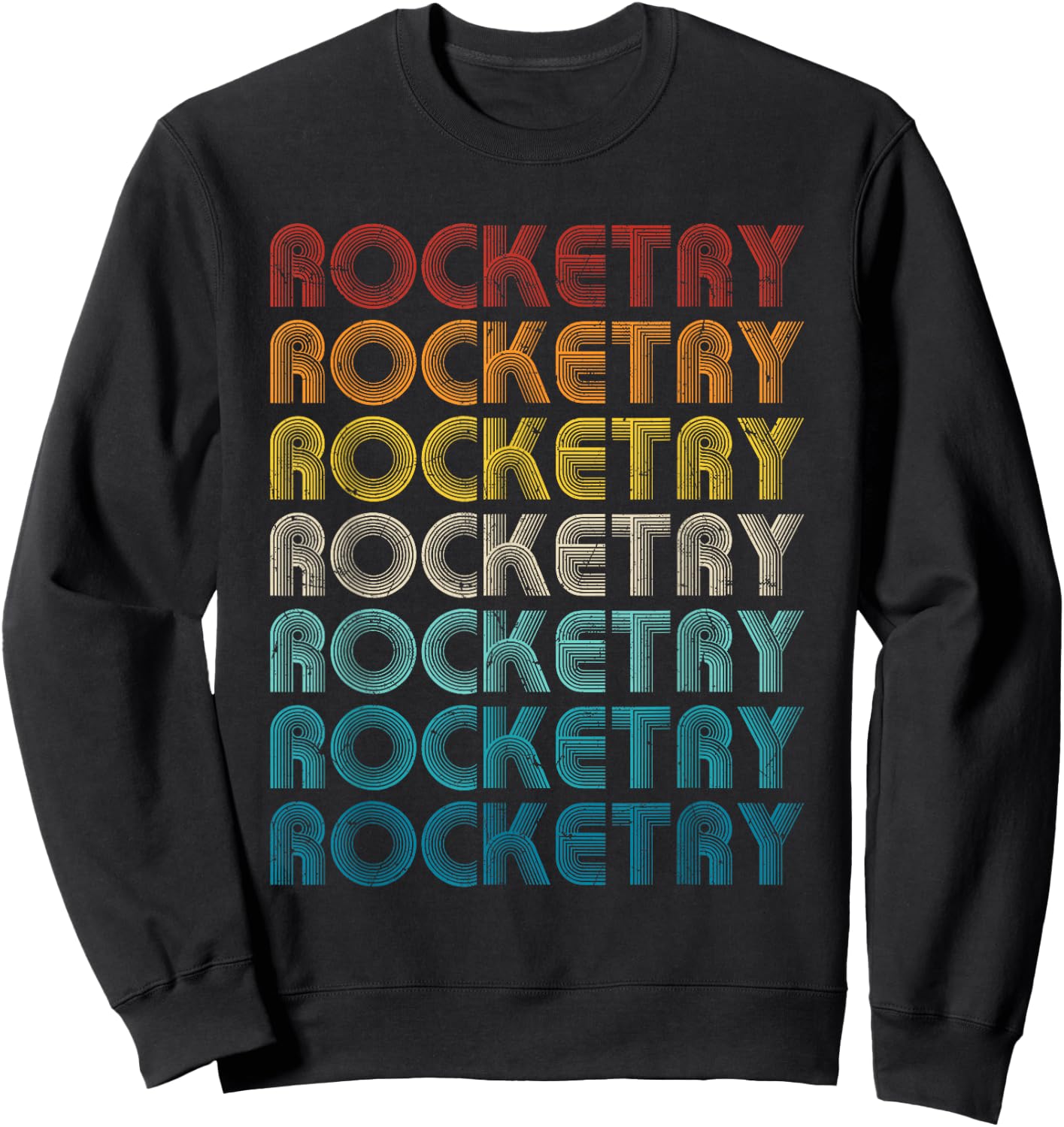 Model Rocket Team Rocket Rocketry Retro Sweatshirt - Sweatshirt | Black