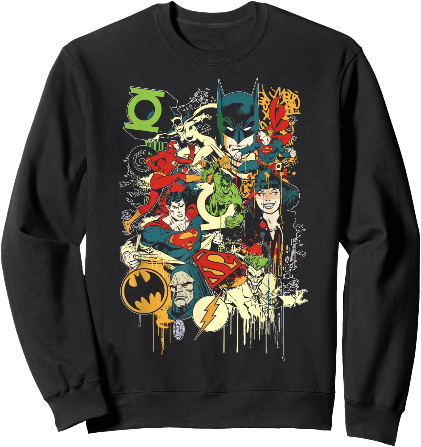 DC Comics Justice League Mashup Sweatshirt - Sweatshirt | Black