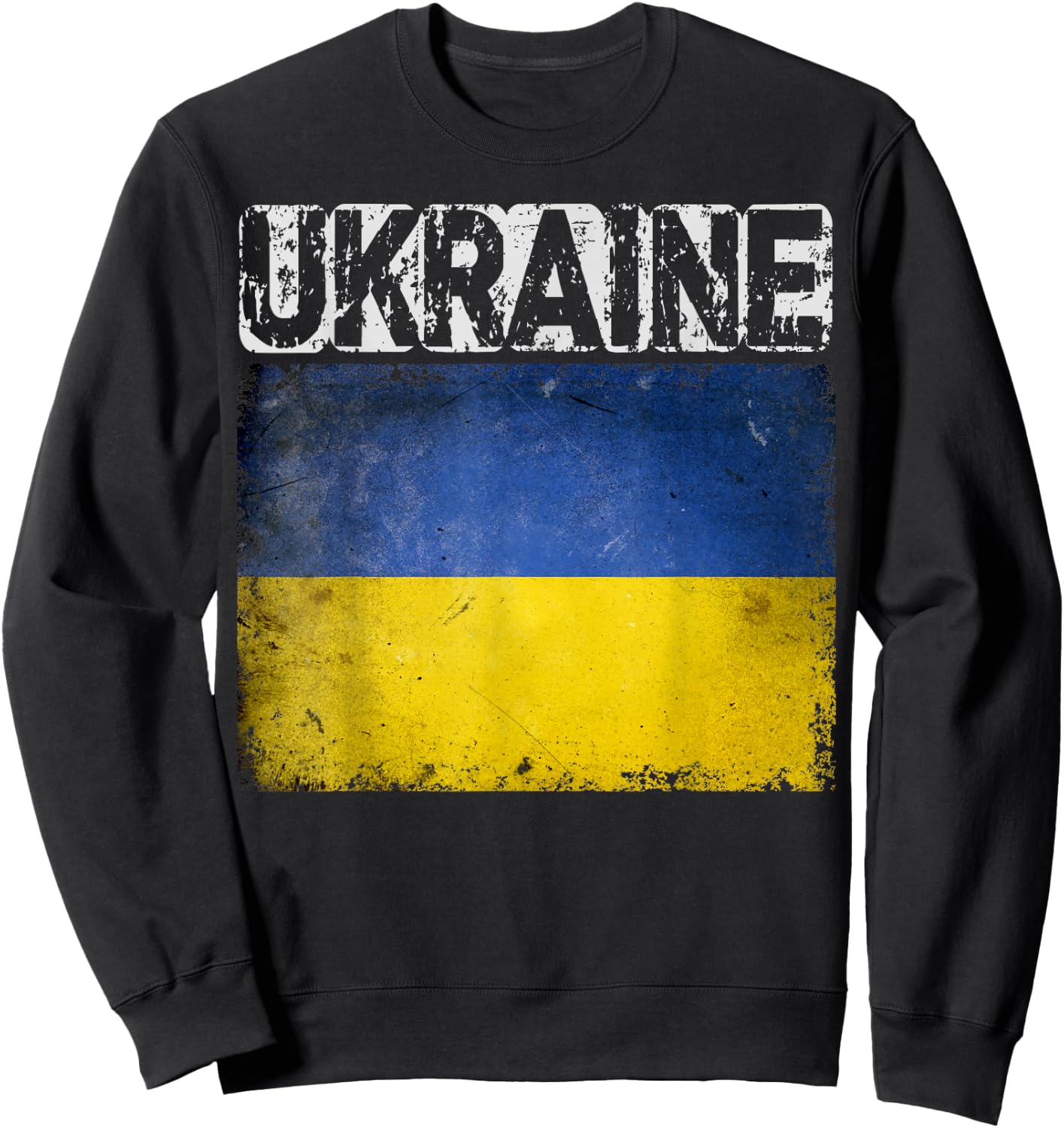 Vintage Ukraine | Ukrainian Flag Pride Gift Sweatshirt - Sweatshirt | Black
