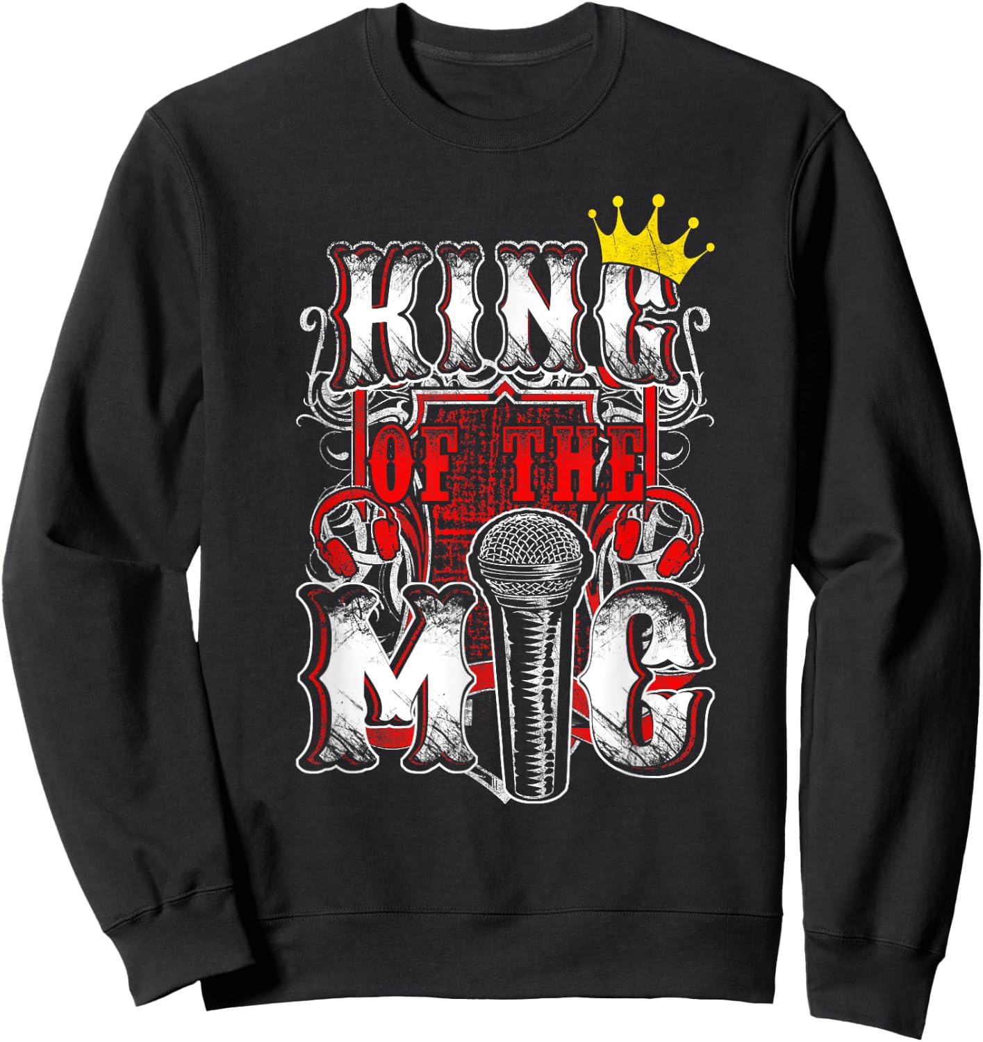 King Of The Mic & boys in Hip Hop & Rap Sweatshirt - Sweatshirt | Black