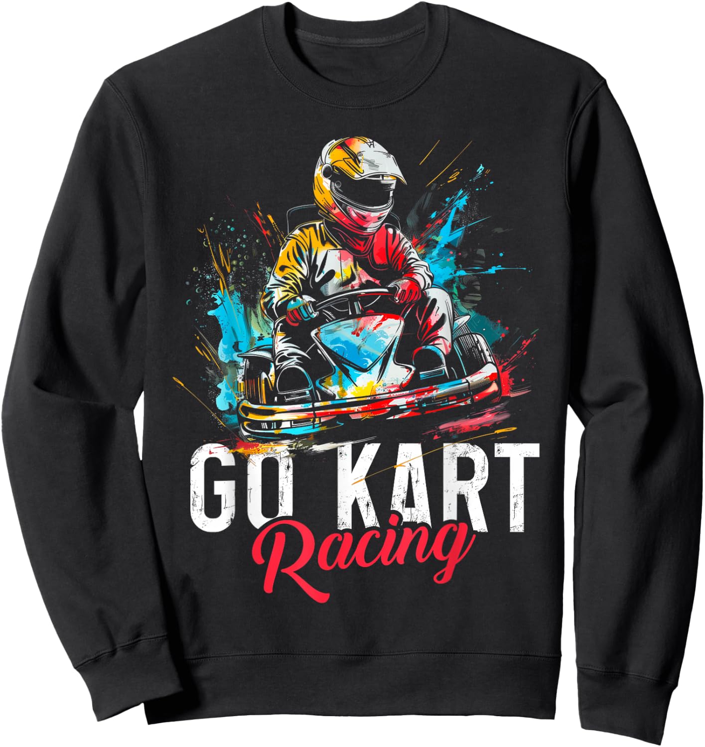 Go Kart Racing Boys Kids Racer Sweatshirt - Sweatshirt | Black