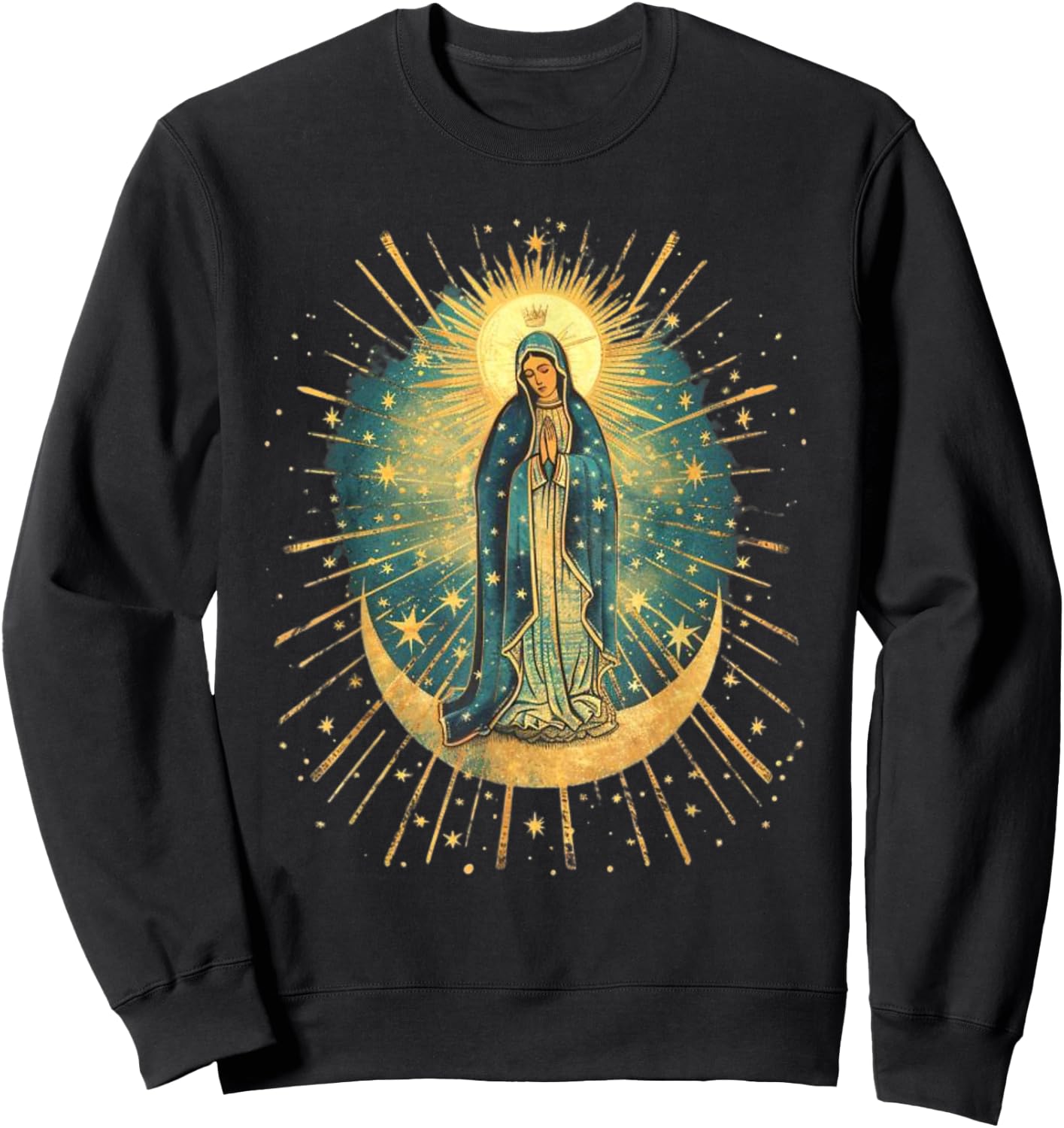 Our Lady De Guadalupe Sant Mary For Christians, Catholics Sweatshirt - Sweatshirt | Black