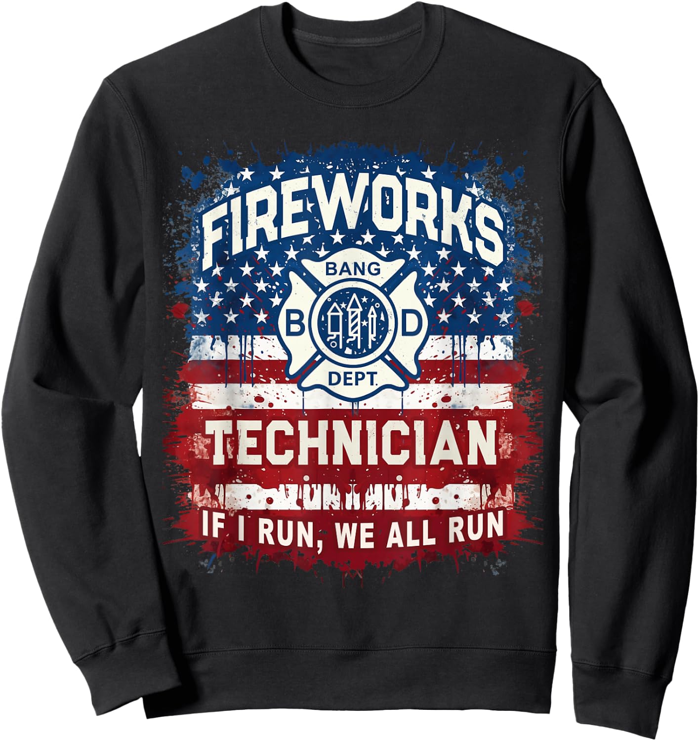Sarcastic FIREWORKS TECHNICIAN My Safety Specialist Director Sweatshirt - Sweatshirt | Black