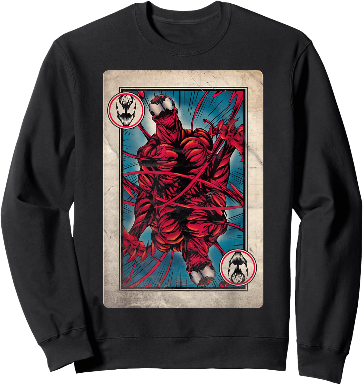 Marvel Carnage Vintage Comic Playing Card Sweatshirt - Sweatshirt | Black
