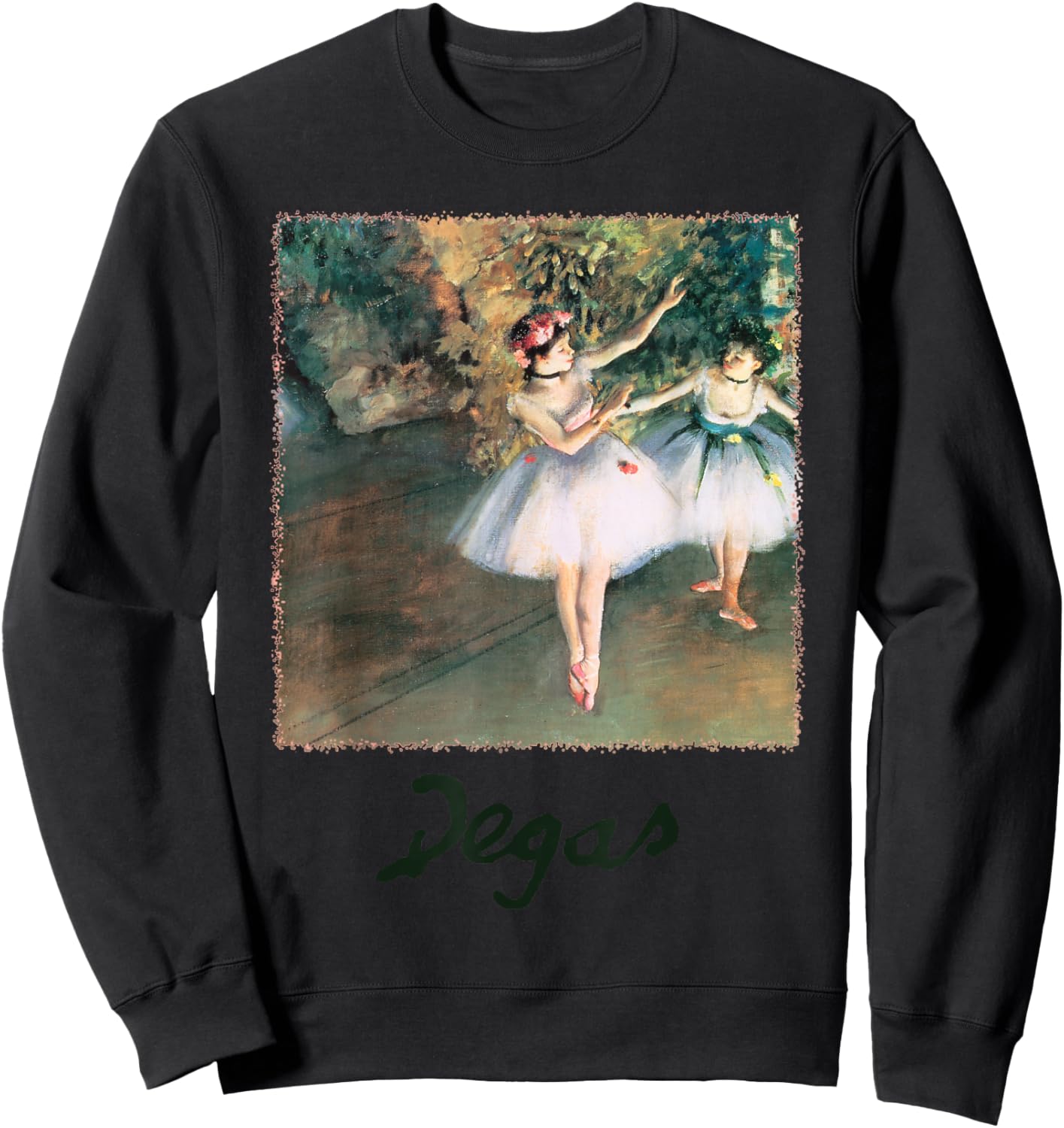 Two Dancers on a Stage by Edgar Degas, Ballerina Ballet Art Sweatshirt - Sweatshirt | Black