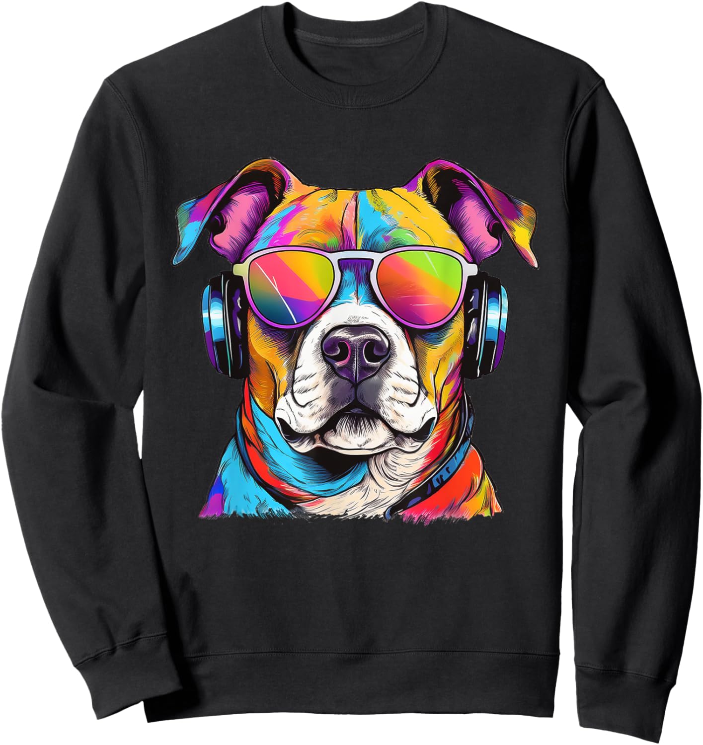 Love Staffies, Cute Staffy Dog Mom, Staffy Lover Women Sweatshirt - Sweatshirt | Black