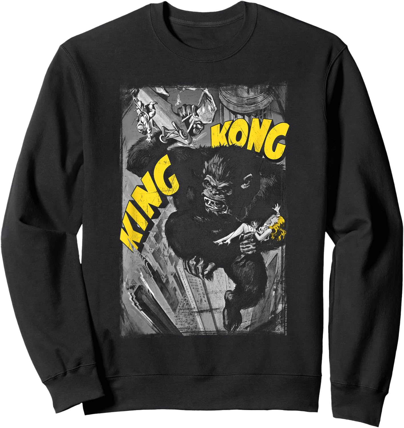 King Kong Crushing Poster Sweatshirt - Sweatshirt | Black