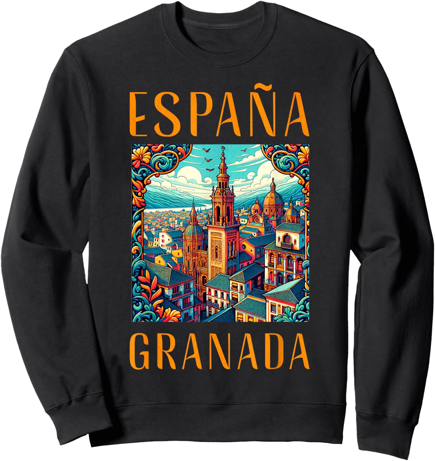 España Granada Trip and Spain Holiday Sweatshirt - Sweatshirt | Black