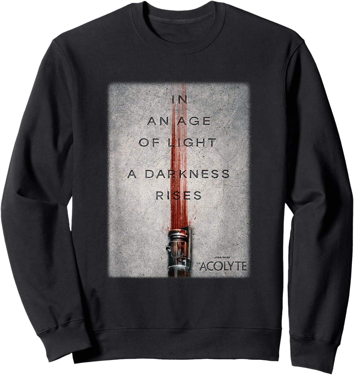 Star Wars The Acolyte Age Of Light Darkness Rises Poster Sweatshirt - Sweatshirt | Black