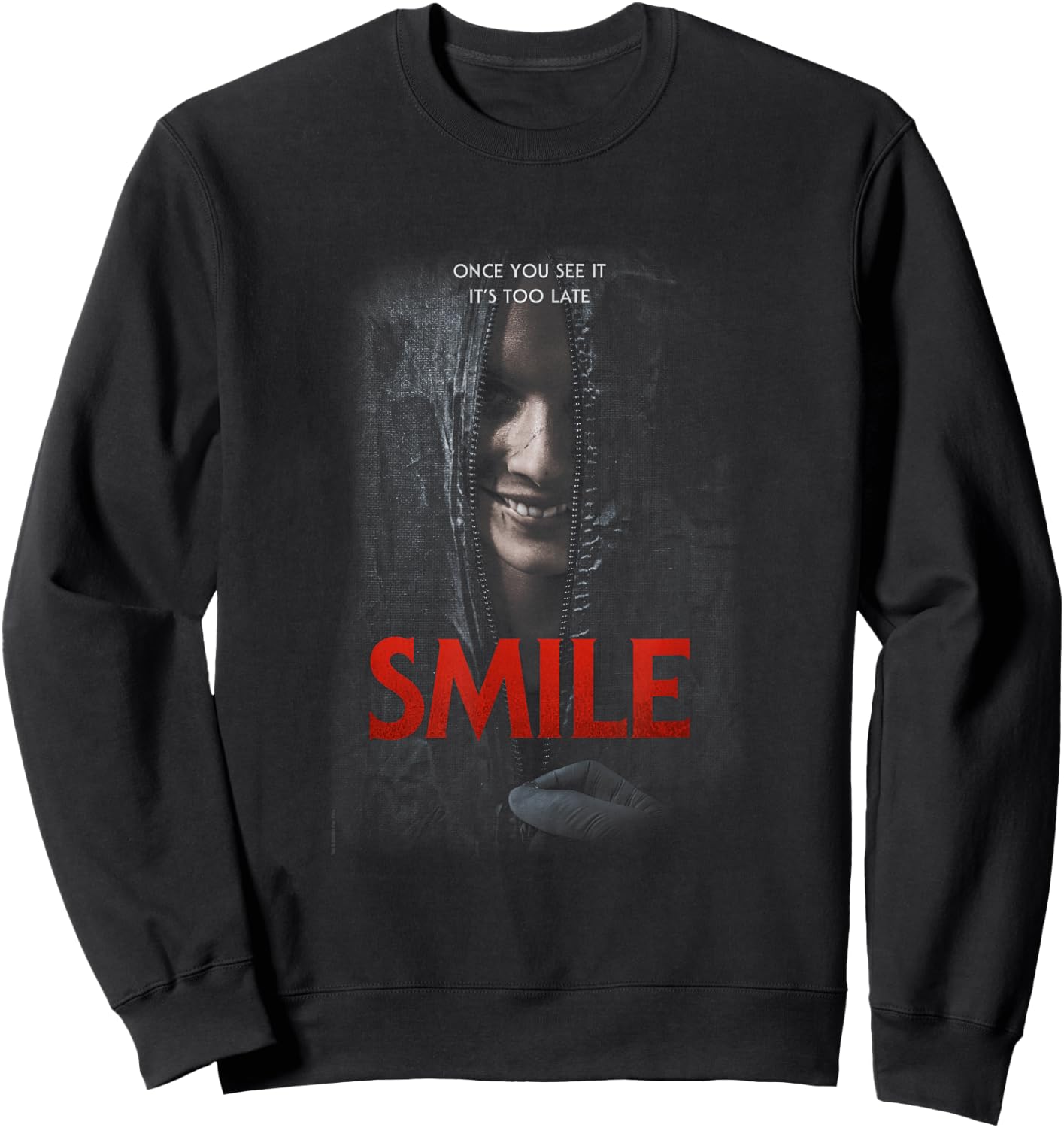 Smile Movie Main Poster Body Bag Slasher Sweatshirt - Sweatshirt | Black