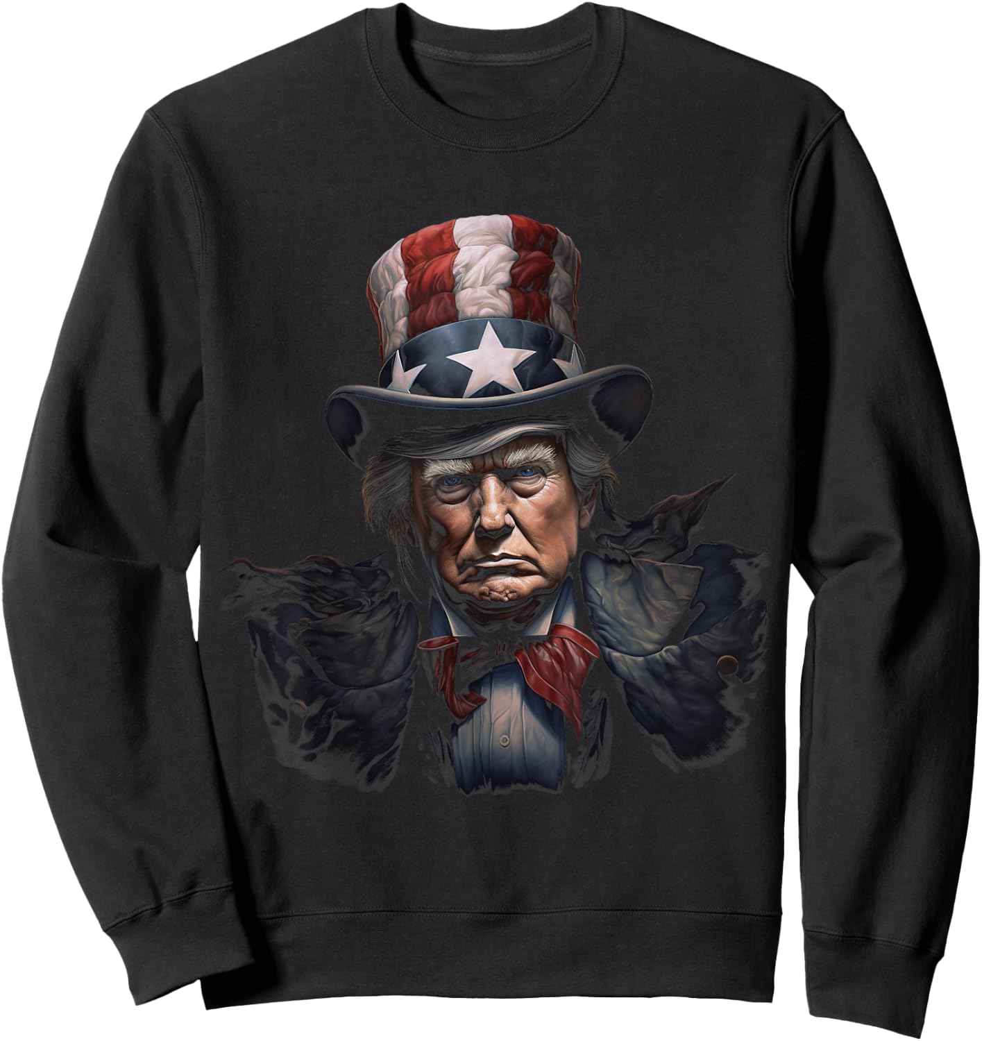 Trump Uncle Sam Sweatshirt - Sweatshirt | Black
