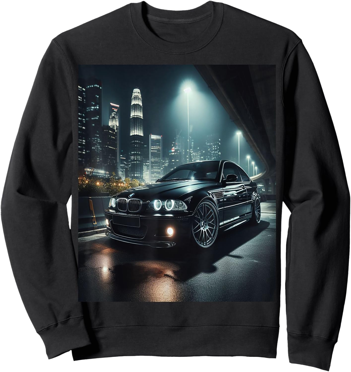 E46 night city Sweatshirt - Sweatshirt | Black