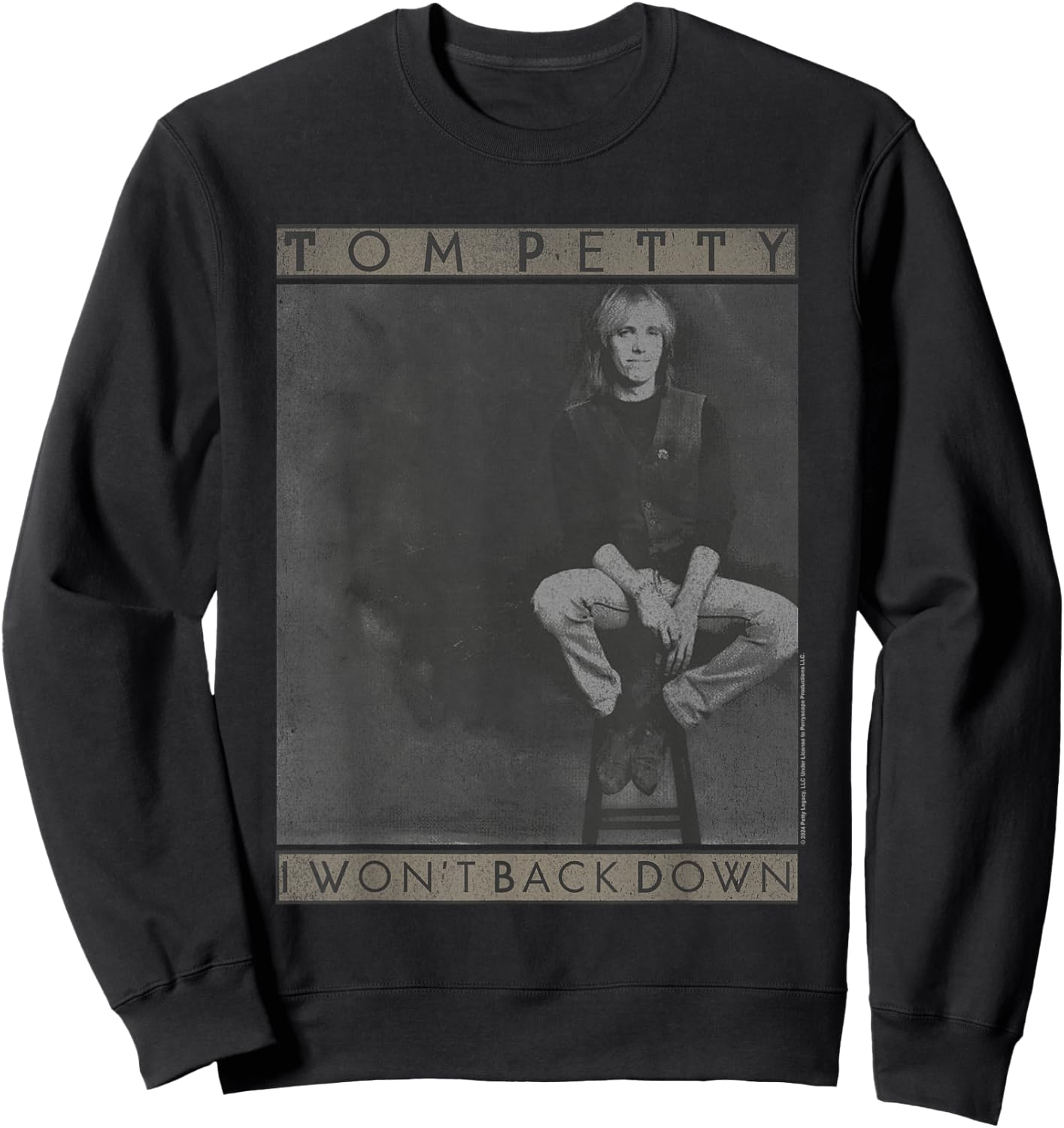 Popfunk Tom Petty I Won't Back Down , Small Sweatshirt - Sweatshirt | Black
