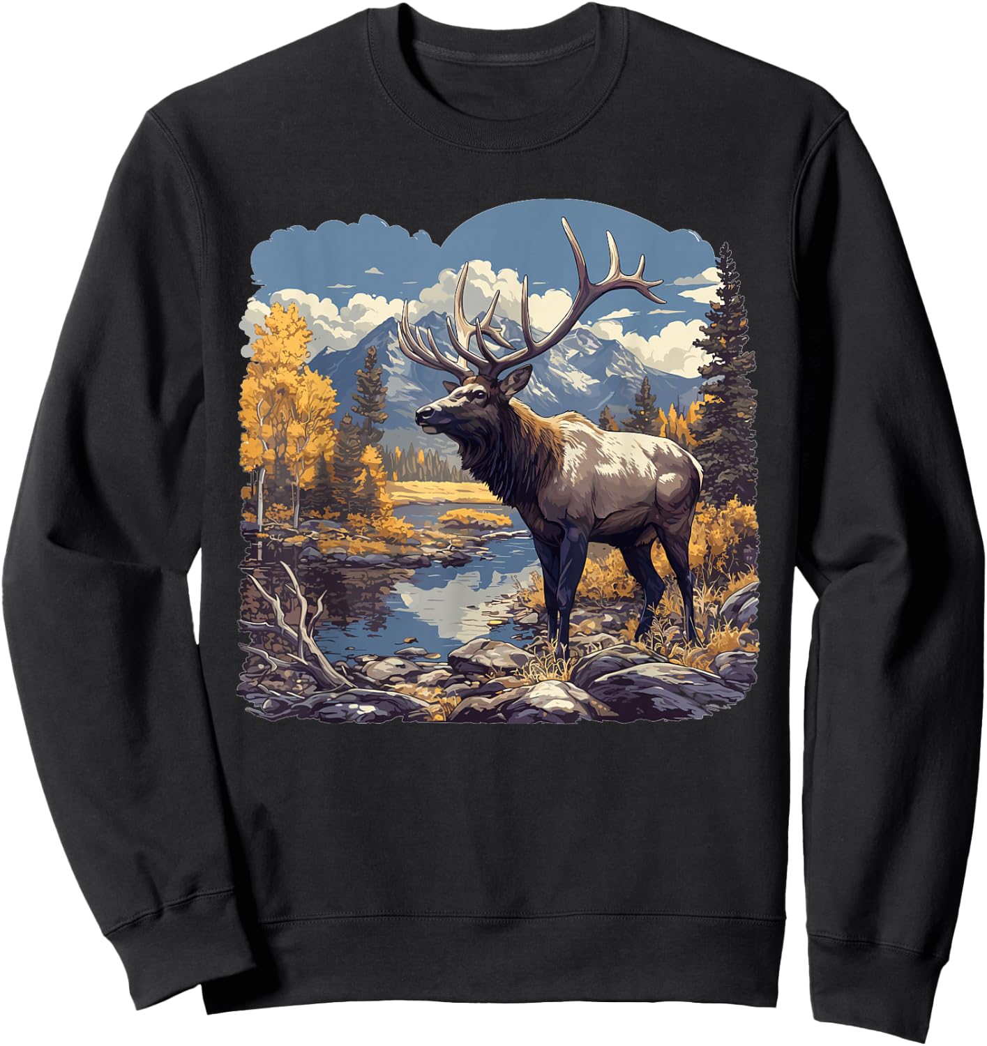 Elks Elk Sweatshirt - Sweatshirt | Black