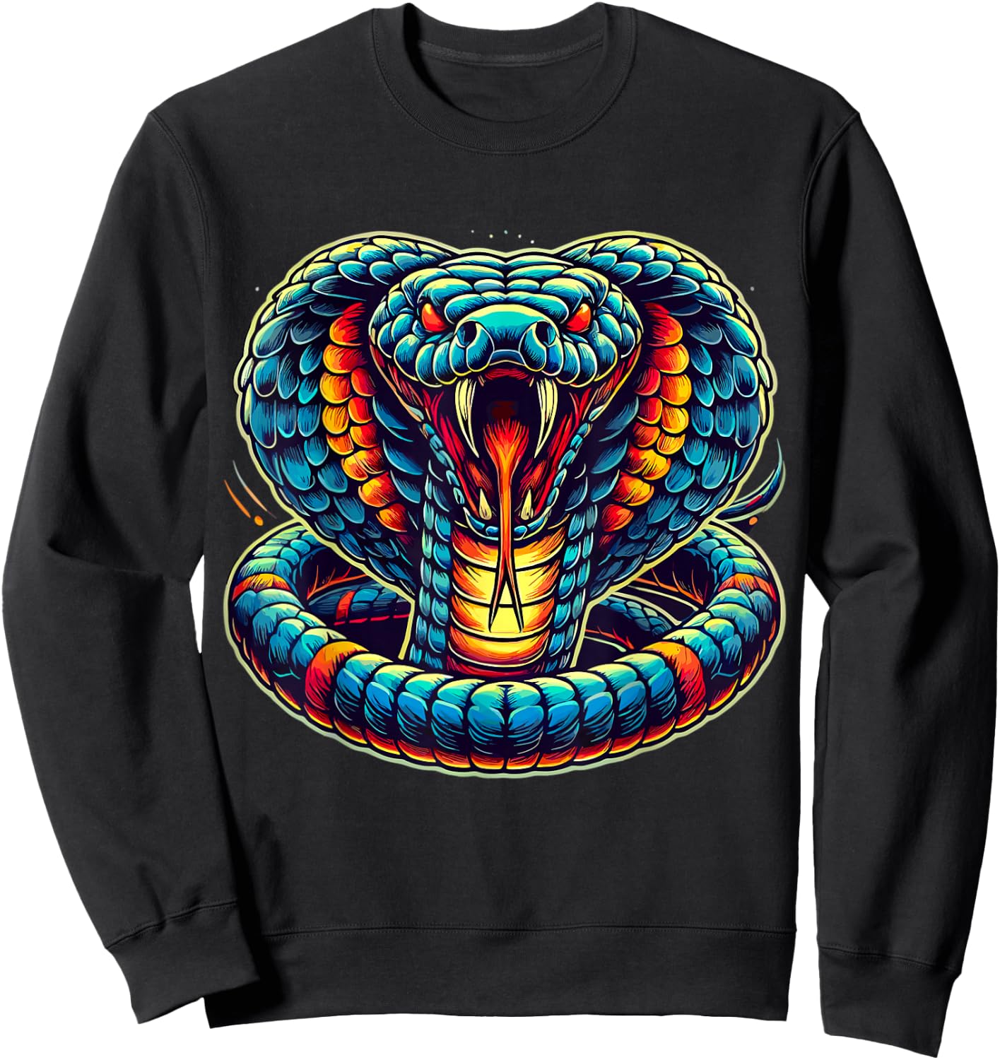 King Cobra Snake Sweatshirt - Sweatshirt | Black