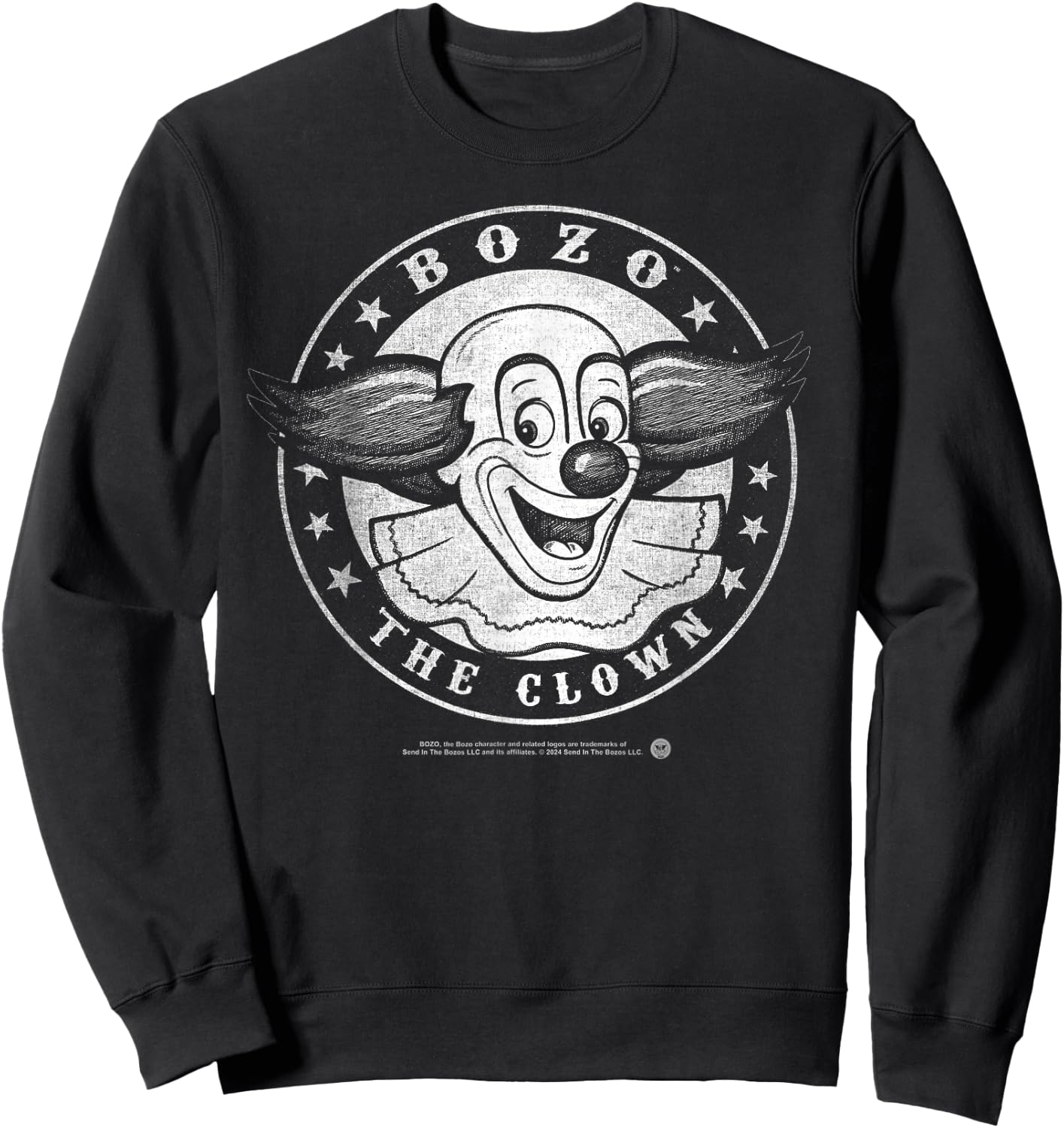 Vintage Shirts by Sven & Angus Bozo the Clown Faded Vintage Sweatshirt - Sweatshirt | Black