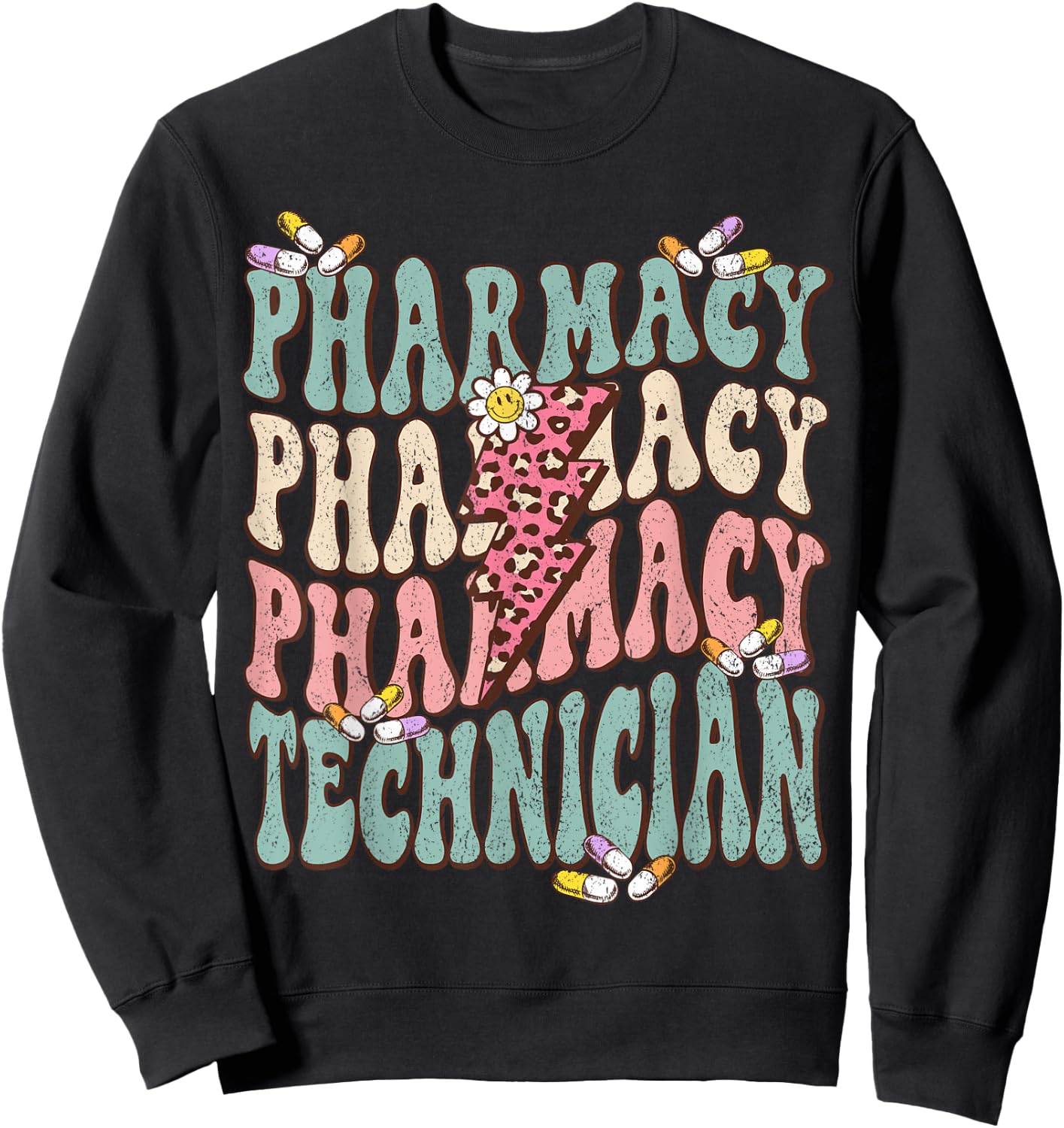 Pharmacy Technician CPHT School Pharmacist Tech Assistant Sweatshirt - Sweatshirt | Black