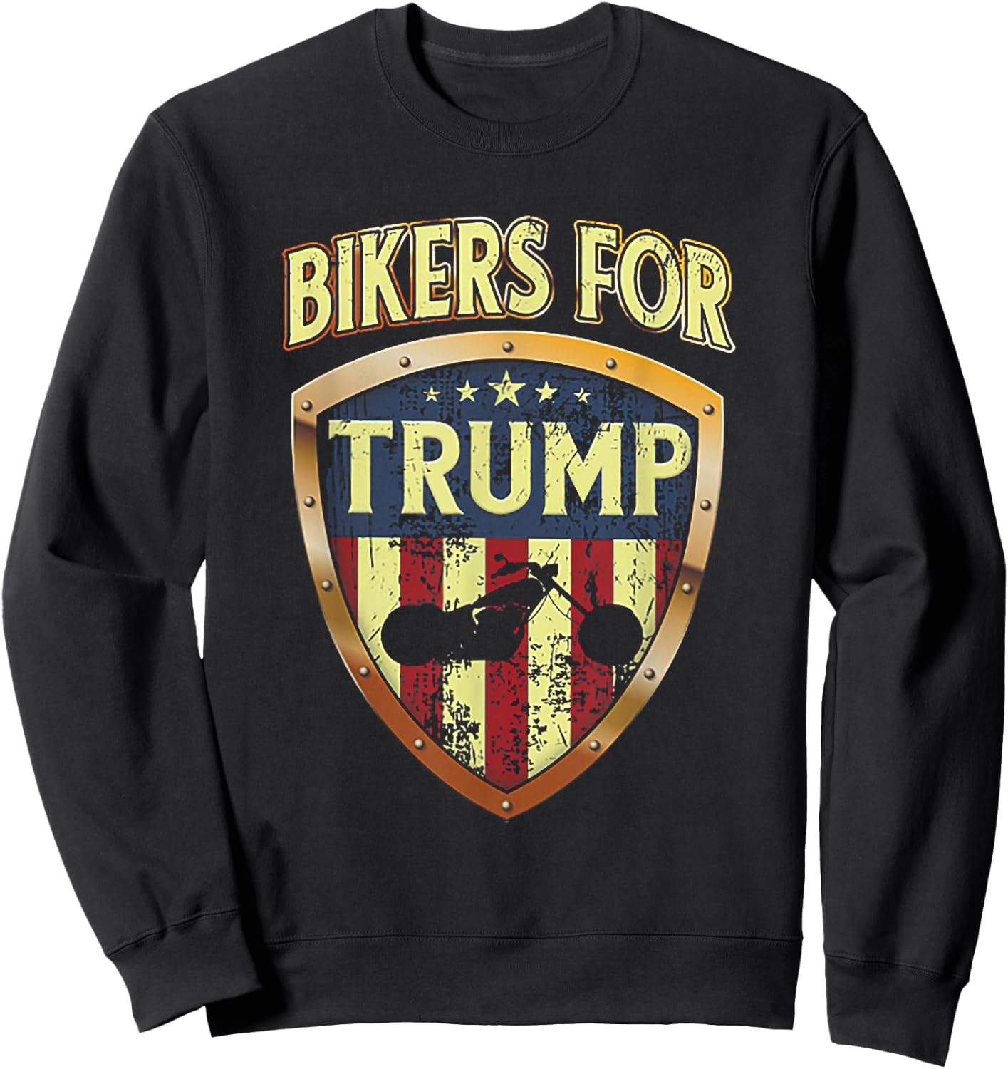 Bikers For Trump Funny Biker Gift Sweatshirt - Sweatshirt | Black