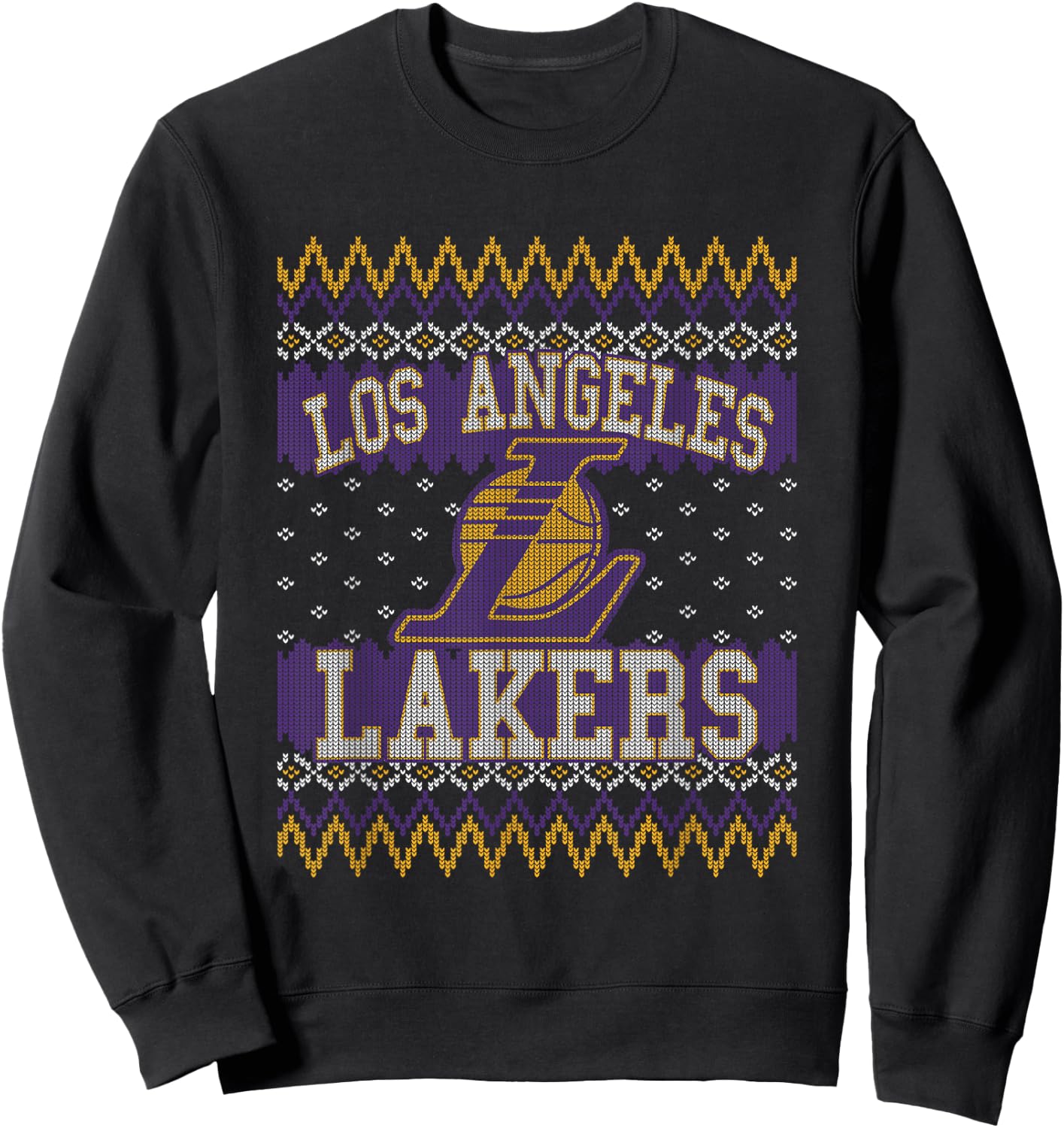 NBA Los Angeles Lakers Ugly Christmas Sweater Style Sweatshirt - Sweatshirt | Black