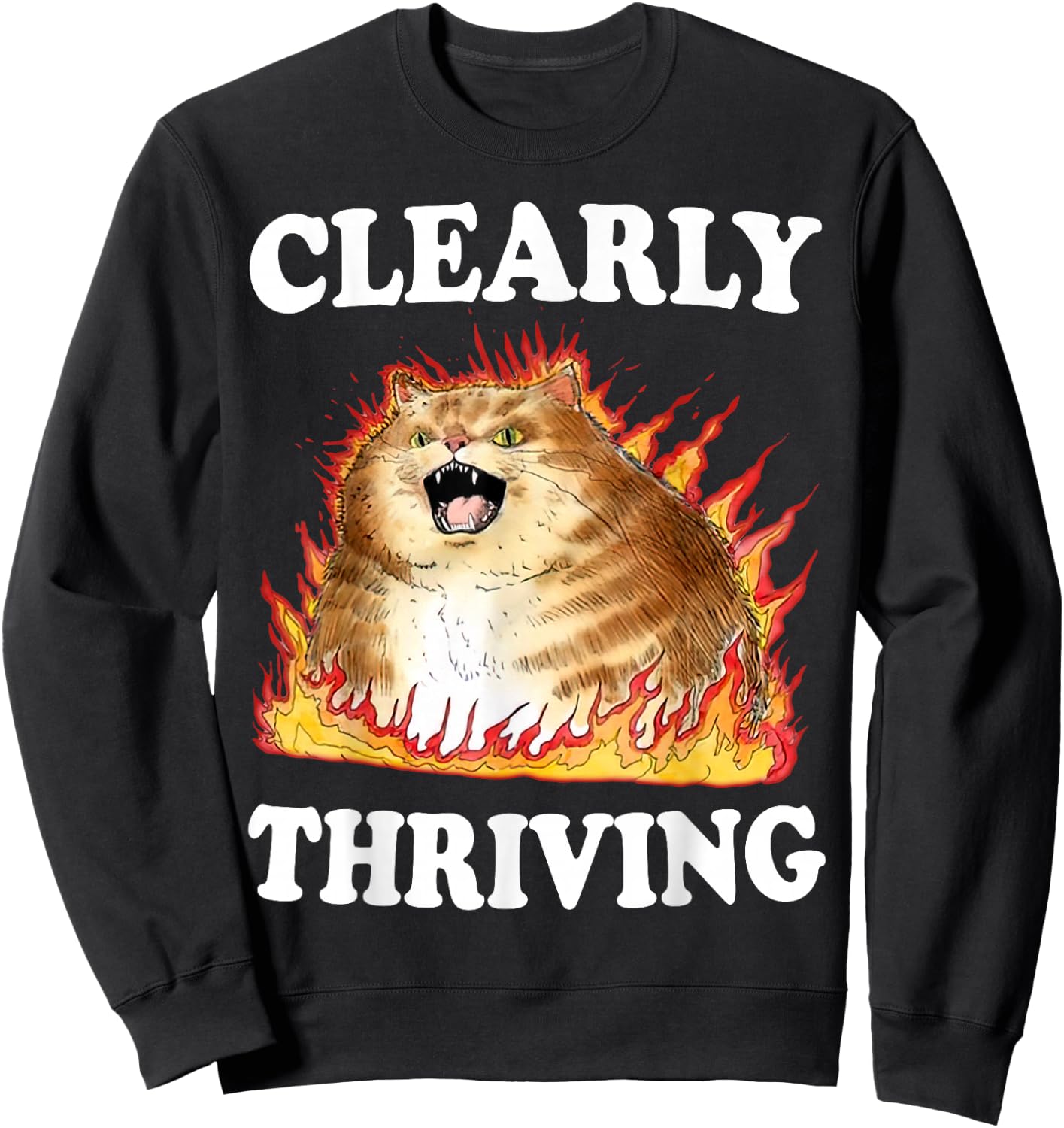 Clearly Thriving , Small, Black Sweatshirt - Sweatshirt | Black