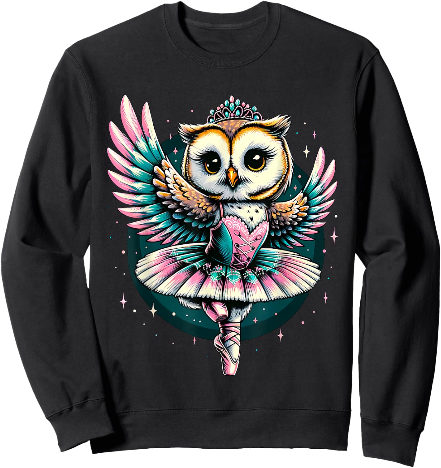 Ballerina Owl Dancing Sweatshirt - Sweatshirt | Black