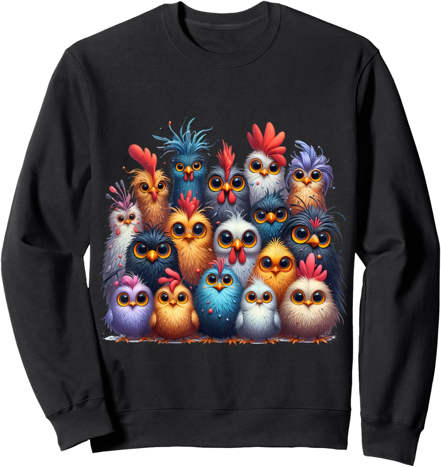 Photo Family Chickens Sweatshirt - Sweatshirt | Black