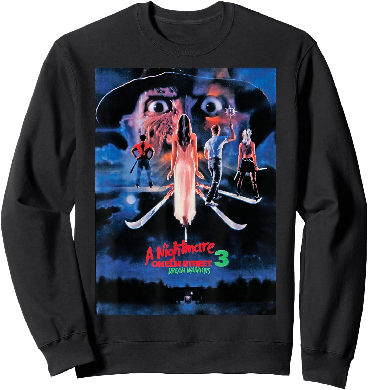 A Nightmare On Elm Street 3 Dream Warriors Poster Sweatshirt - Sweatshirt | Black