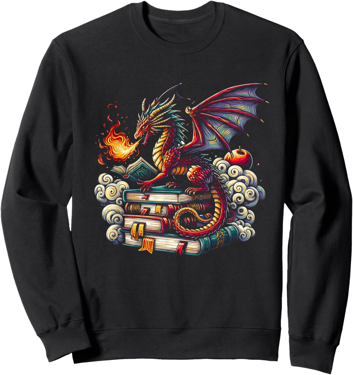 Dragon Chinese Mythical Creature Japanese Sweatshirt - Sweatshirt | Black