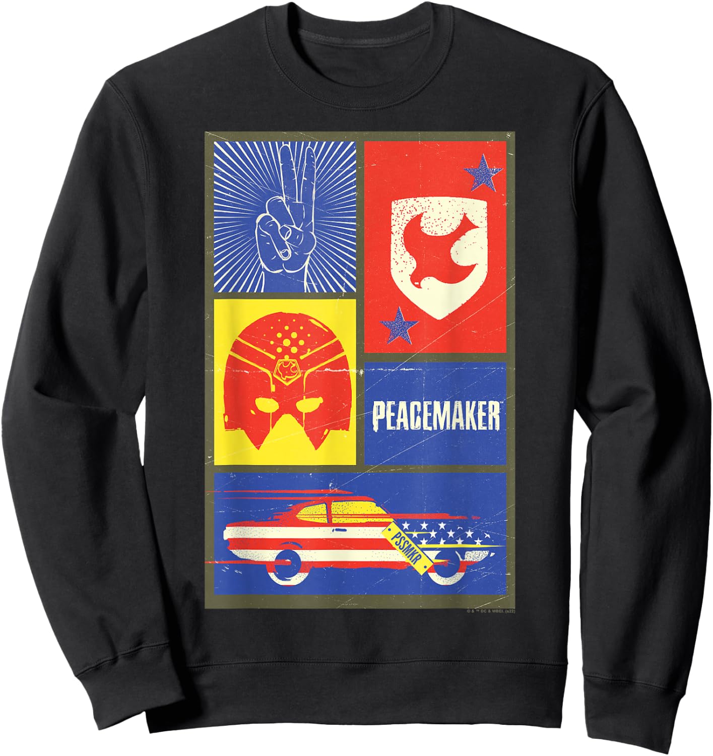 DC Comics Peacemaker Icons Panel Poster Sweatshirt - Sweatshirt | Black