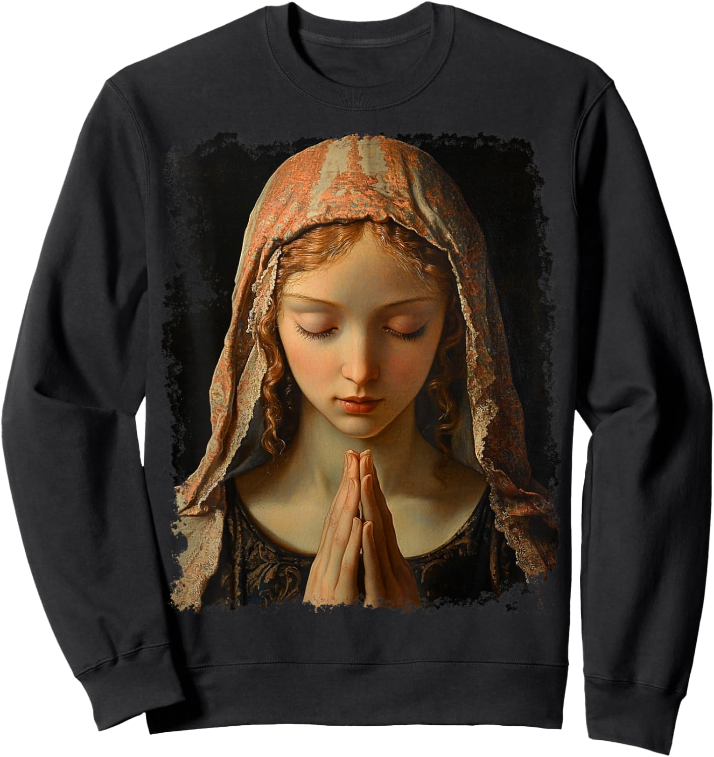 Virgin Mary Praying Sweatshirt - Sweatshirt | Black