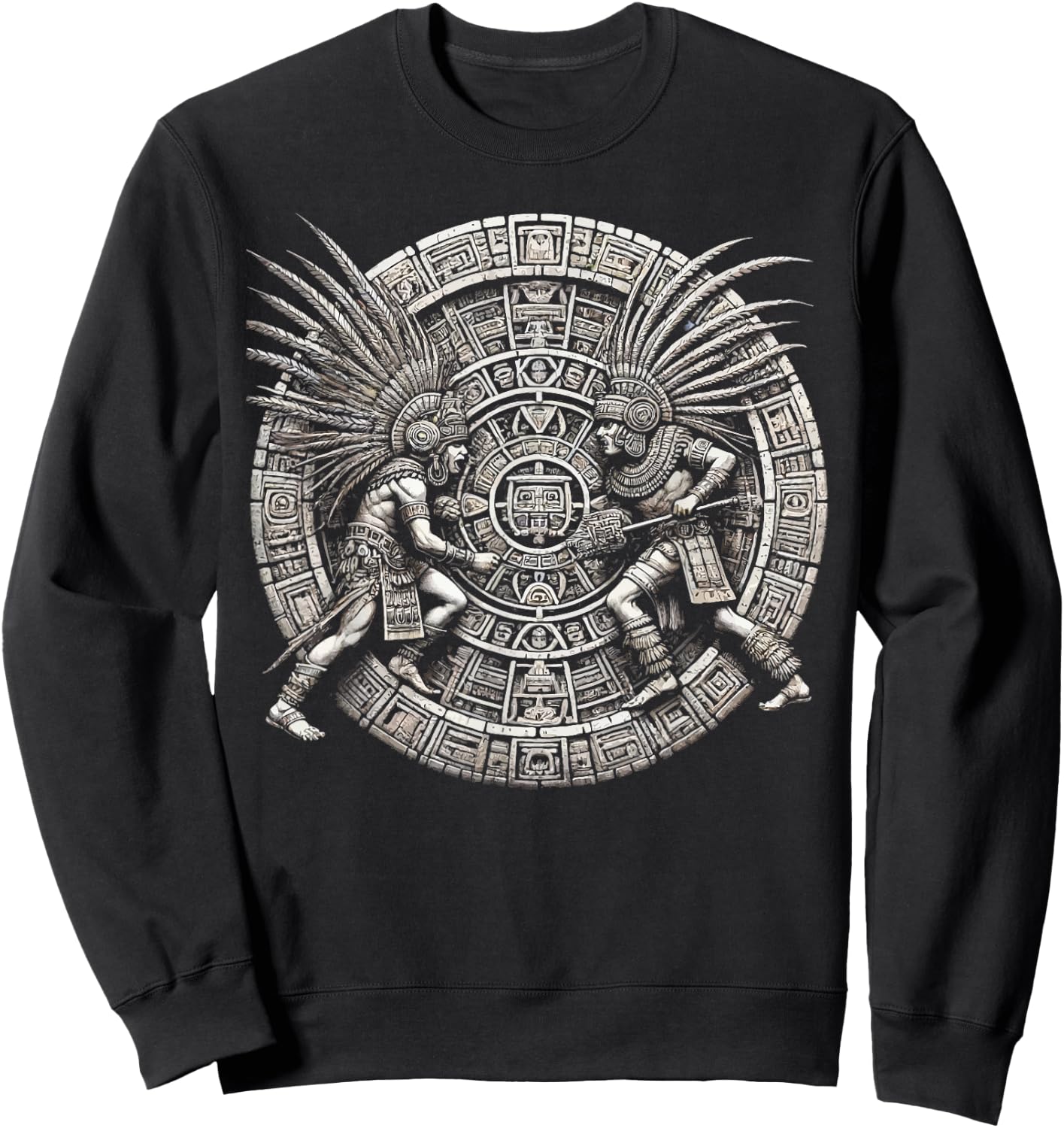 Aztec Warrior Mayan Indigenous Mexican Aztec Jaguar Sweatshirt - Sweatshirt | Black