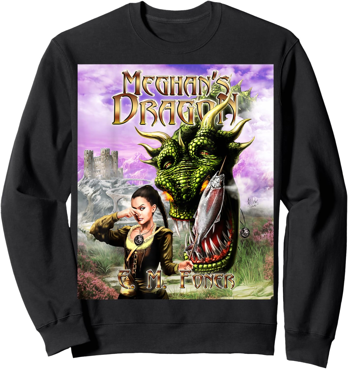E. M. Foner Meghan's Dragon Cover Sweatshirt - Sweatshirt | Black