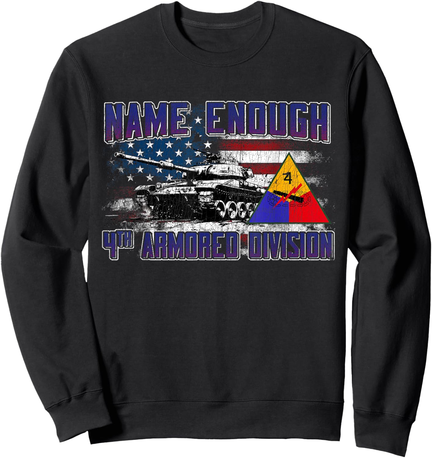 Veteran 4th Armored Division Breakthrough Vintage Gifts Sweatshirt - Sweatshirt | Black