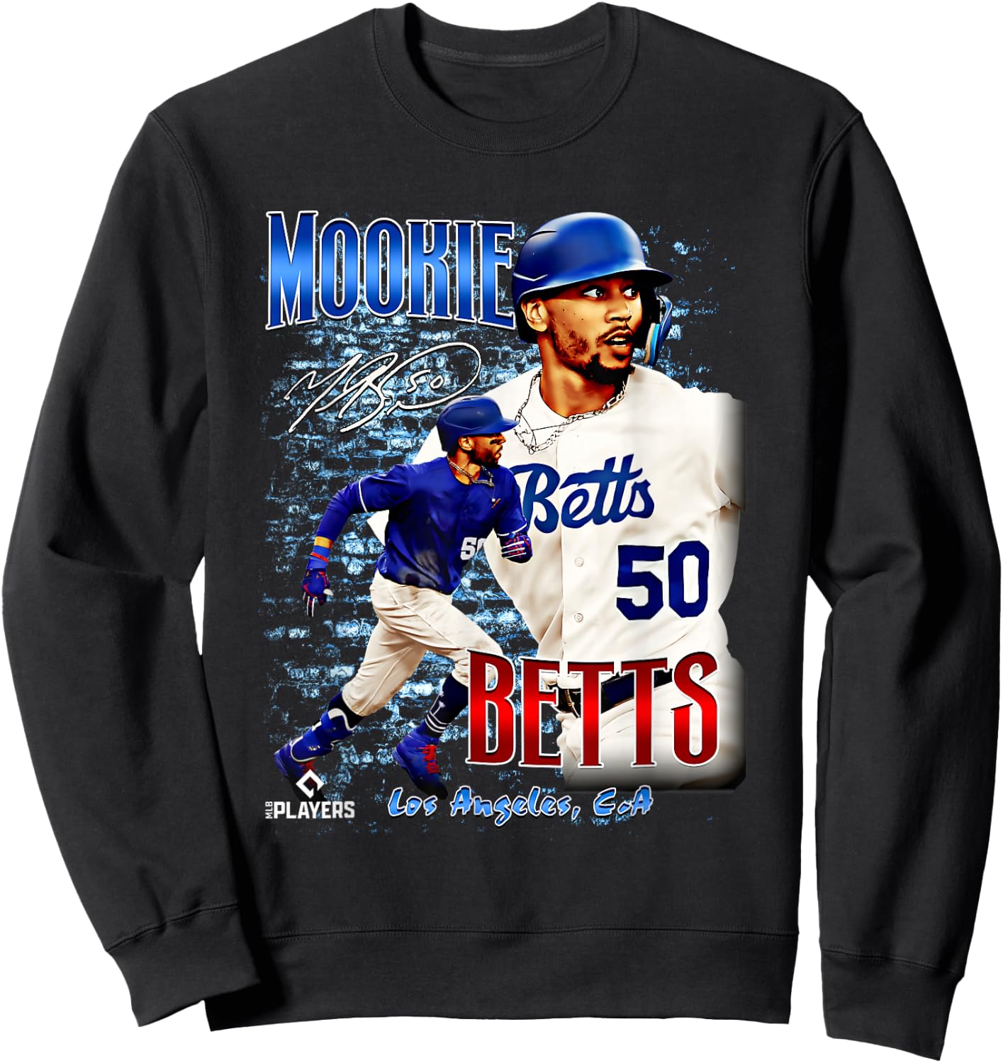 Mookie Betts | Los Angeles Baseball Players | MLBMBE7001 Sweatshirt - Sweatshirt | Black