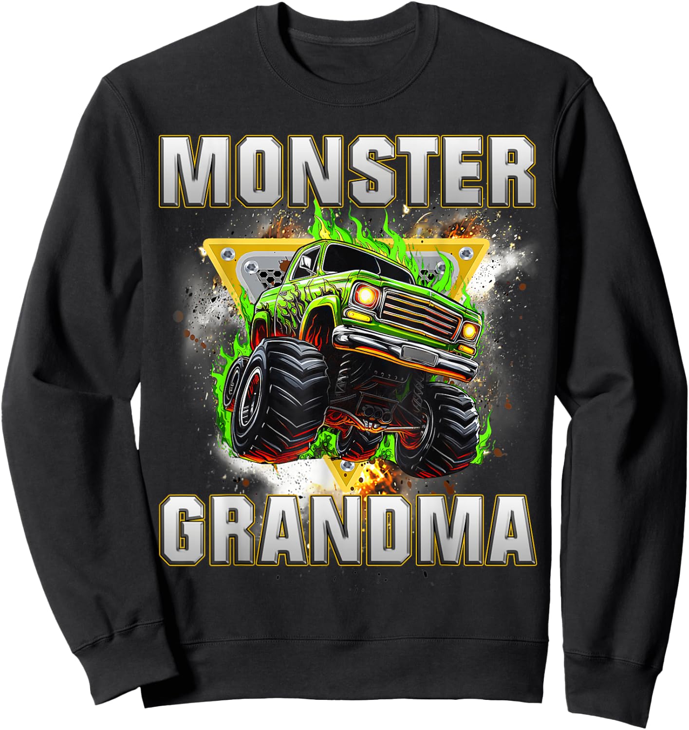 Monster Truck Grandma Monster Truck Are My Jam Adults Kids Sweatshirt - Sweatshirt | Black